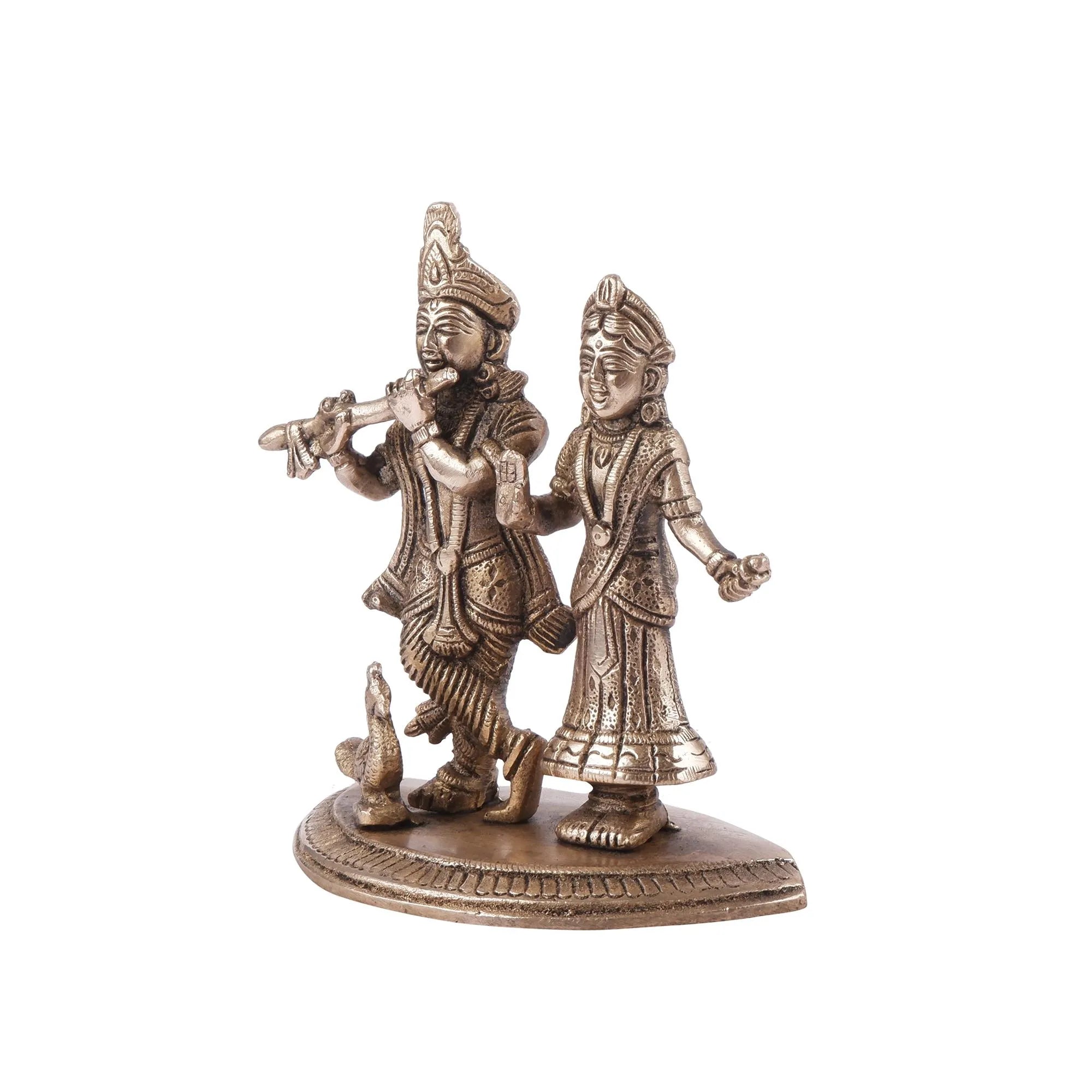 Brass Radha Krishna Idol(5.5 Inch)