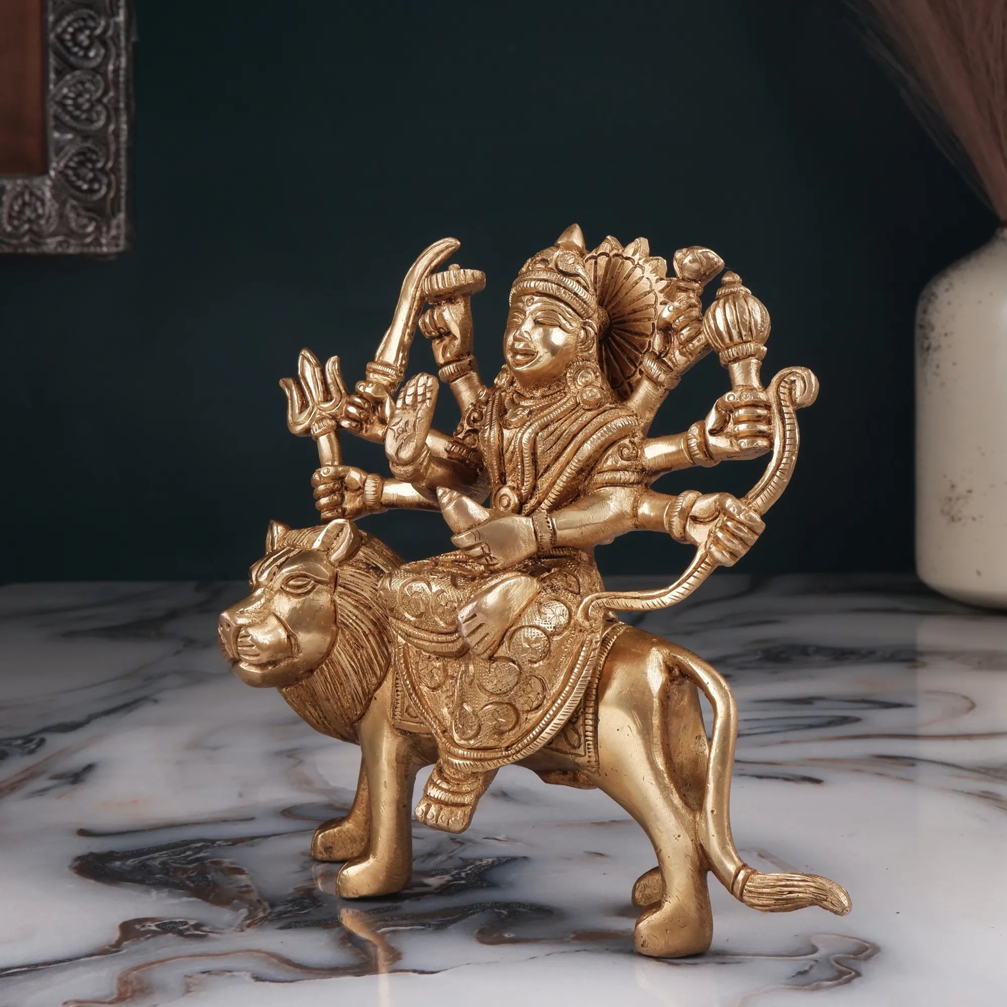 Brass Durga Idol (5.9 Inch)