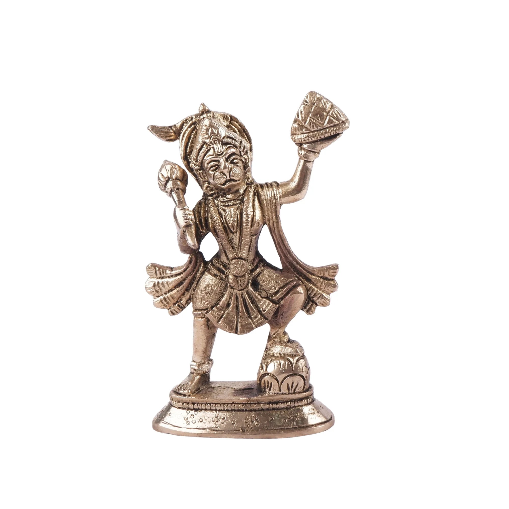 Brass Hanuman Idol (5.5 Inch)