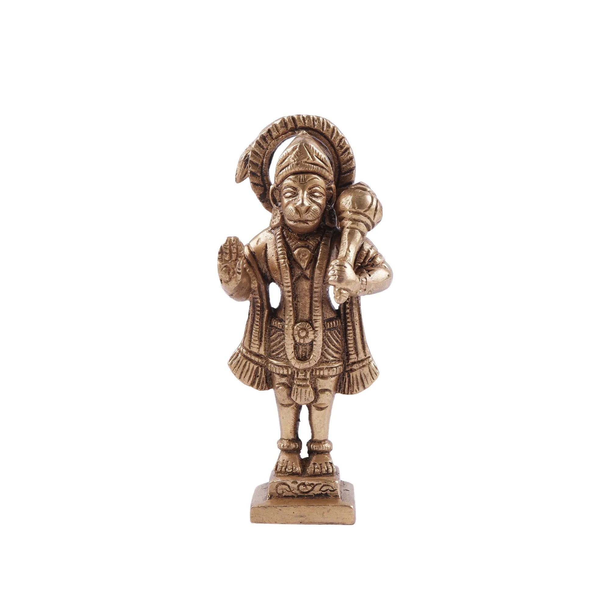 Brass Hanuman Idol(4.7 Inch)