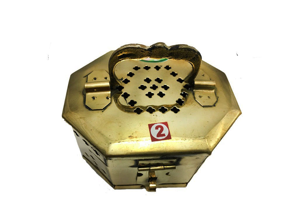 Brass Poojan Box (4.7 Inch)