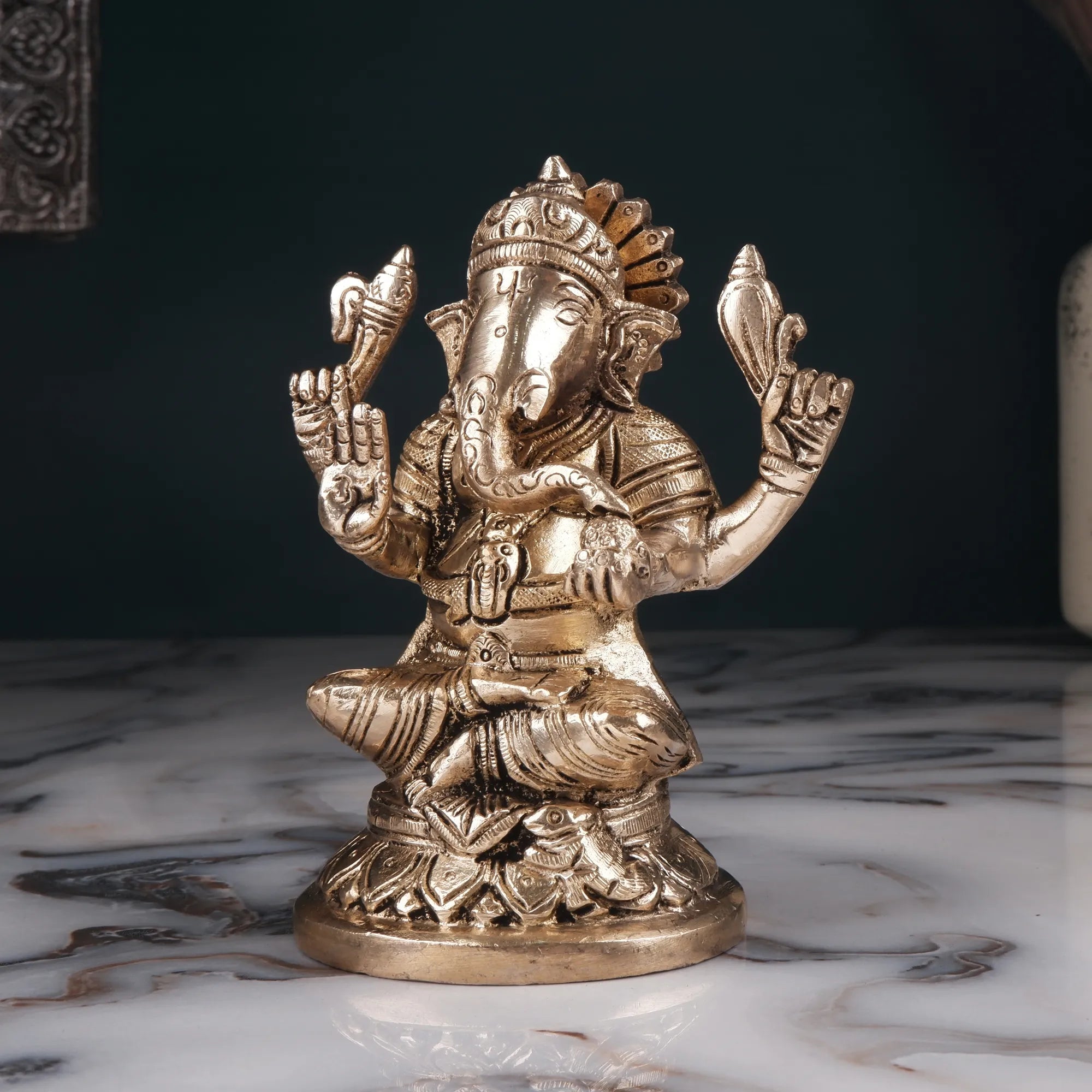 Brass Ganesh Idol (5.5 Inch)