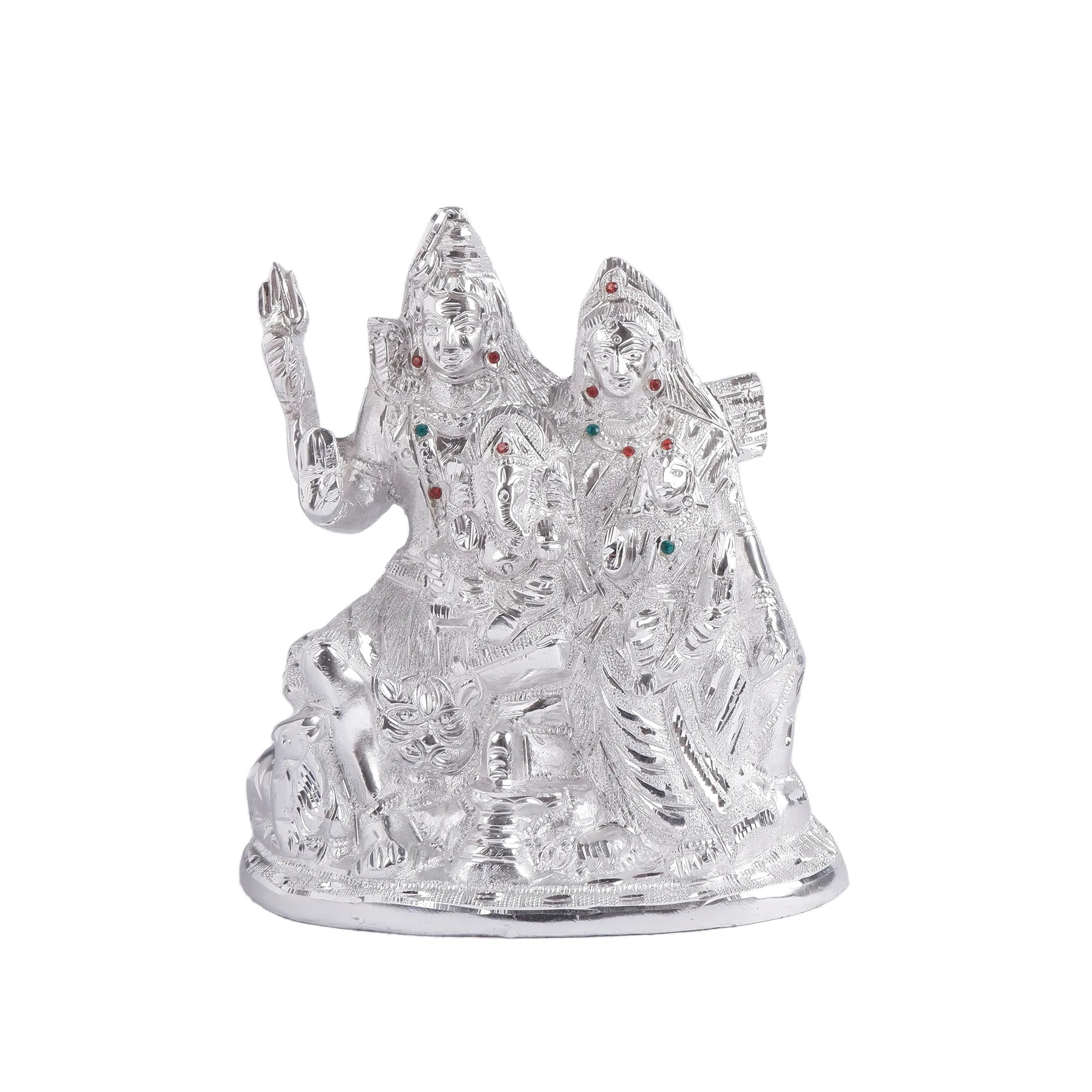 White Metal Shiv Pariwar Idol (9 Inch)