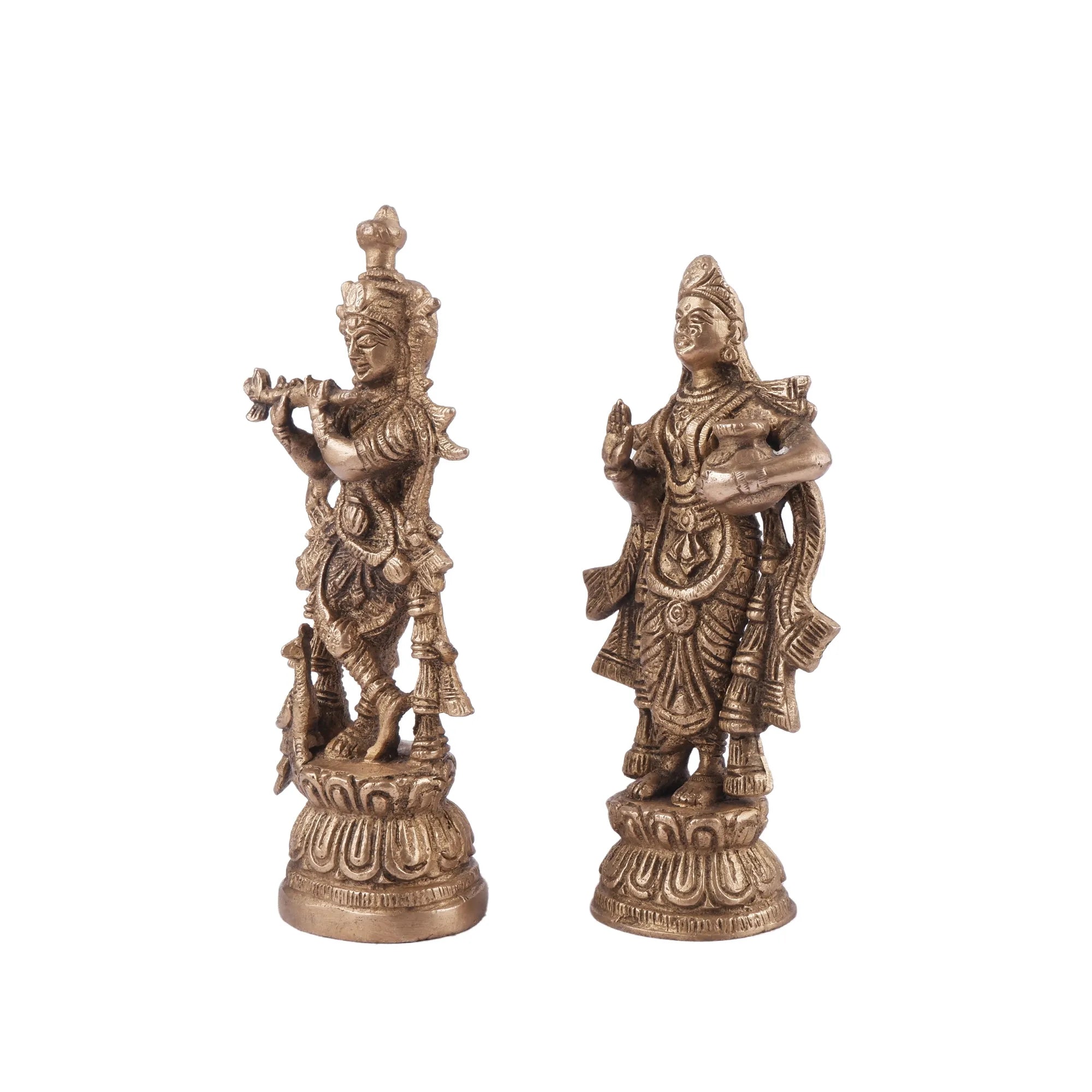 Brass Radha Krishna Idol (7 Inch)