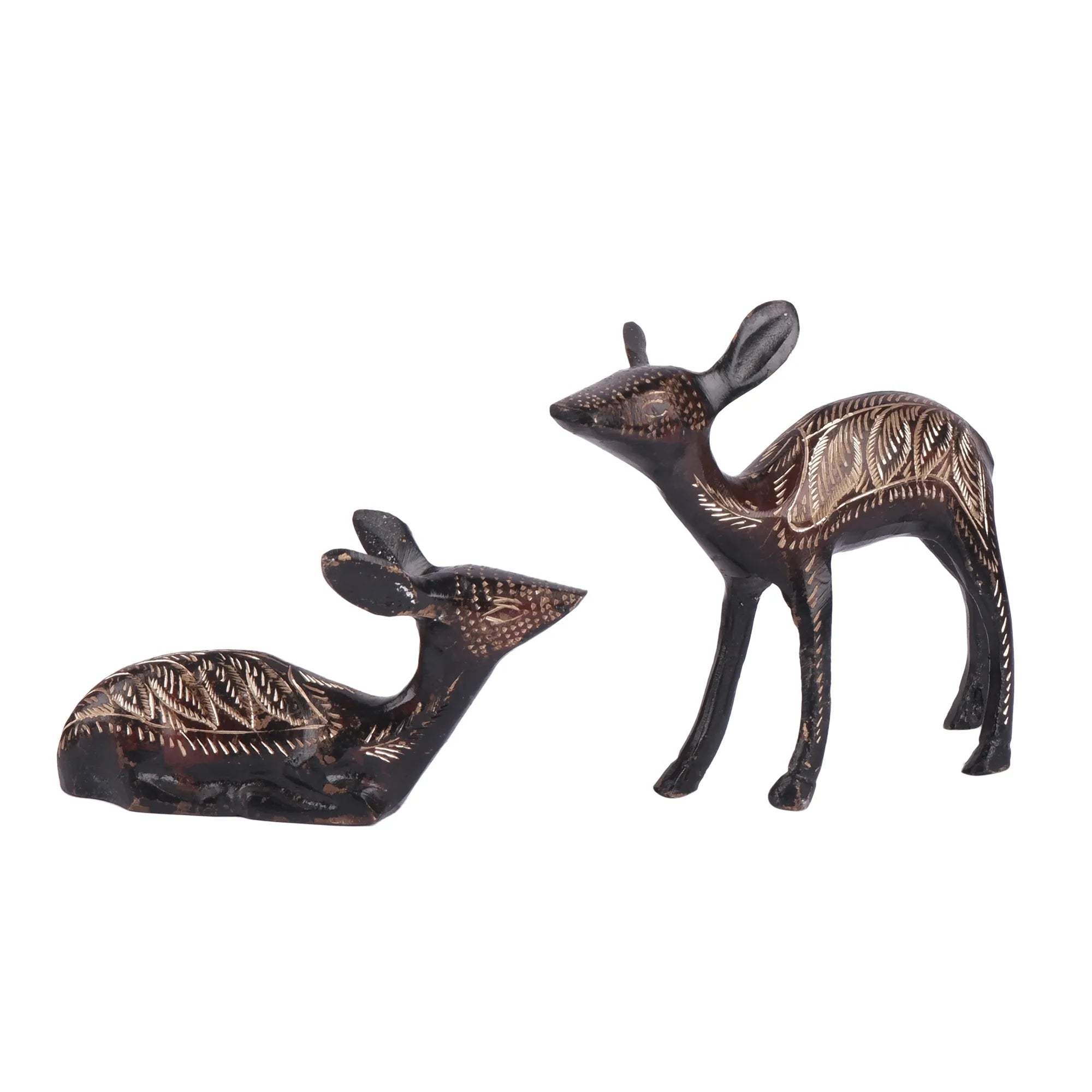 Deer(Hiran) Set Brass (4.7 Inch)