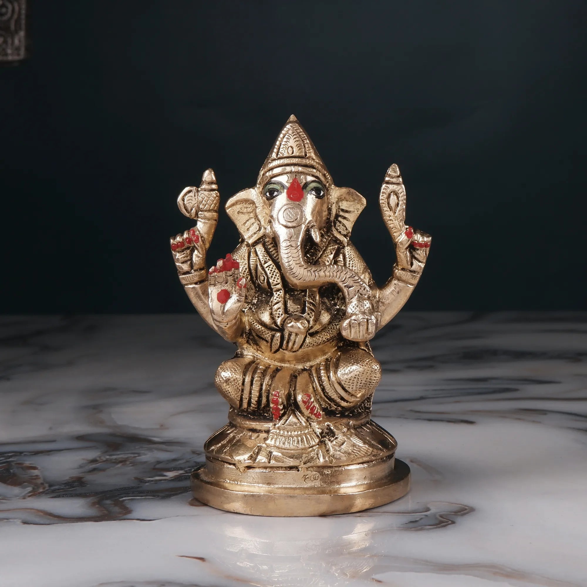 Brass Ganesh Idol (4.3 Inch)