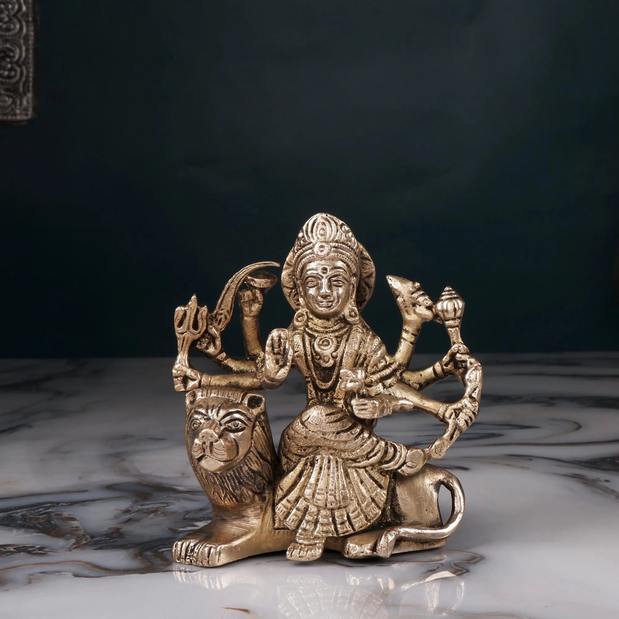 Brass Maa Durga Idol(3.9 Inch)