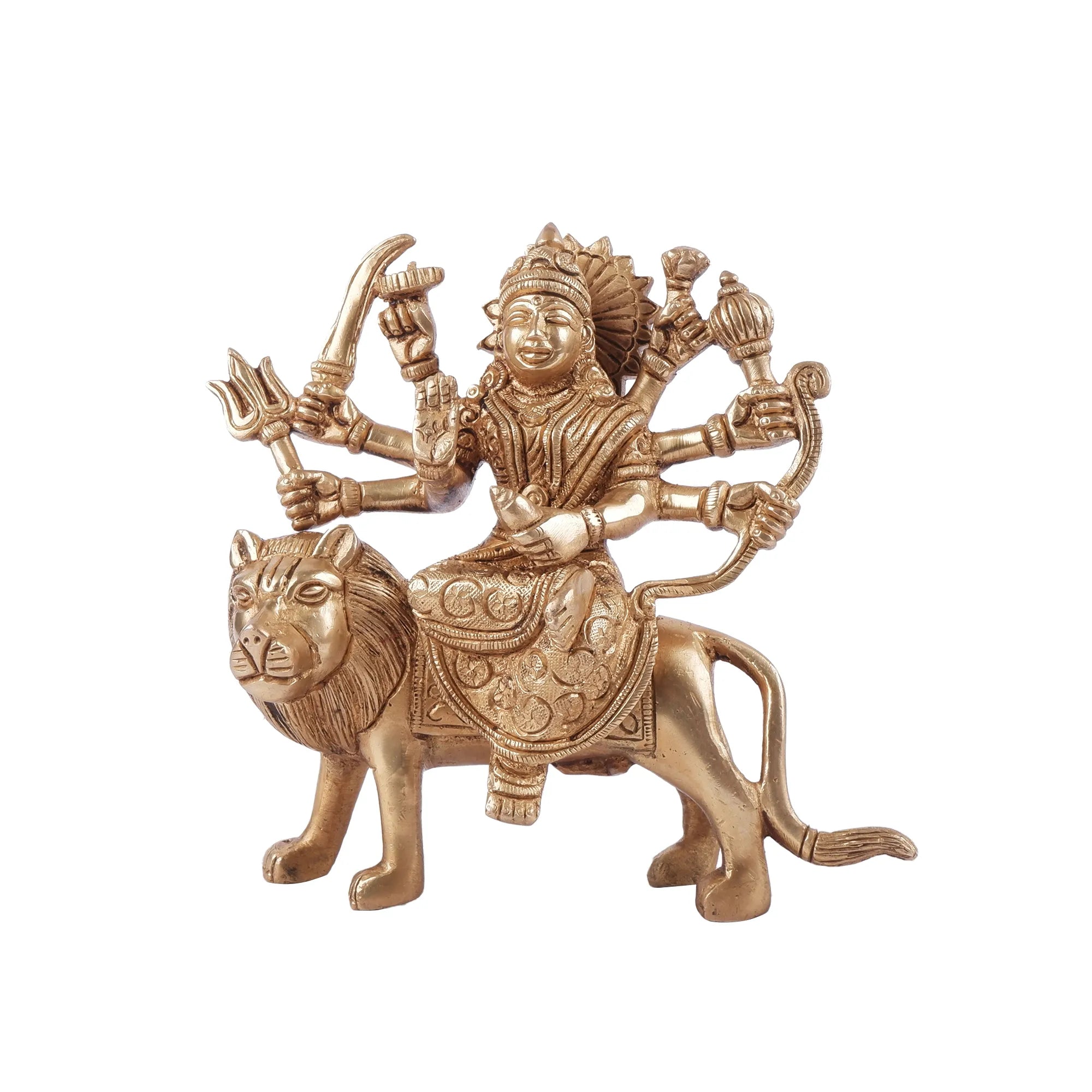 Brass Durga Idol (5.9 Inch)