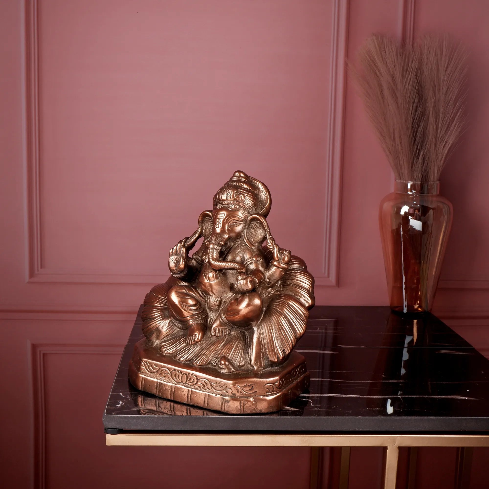 Gun Metal Ganesh Idol (10.6 Inch)