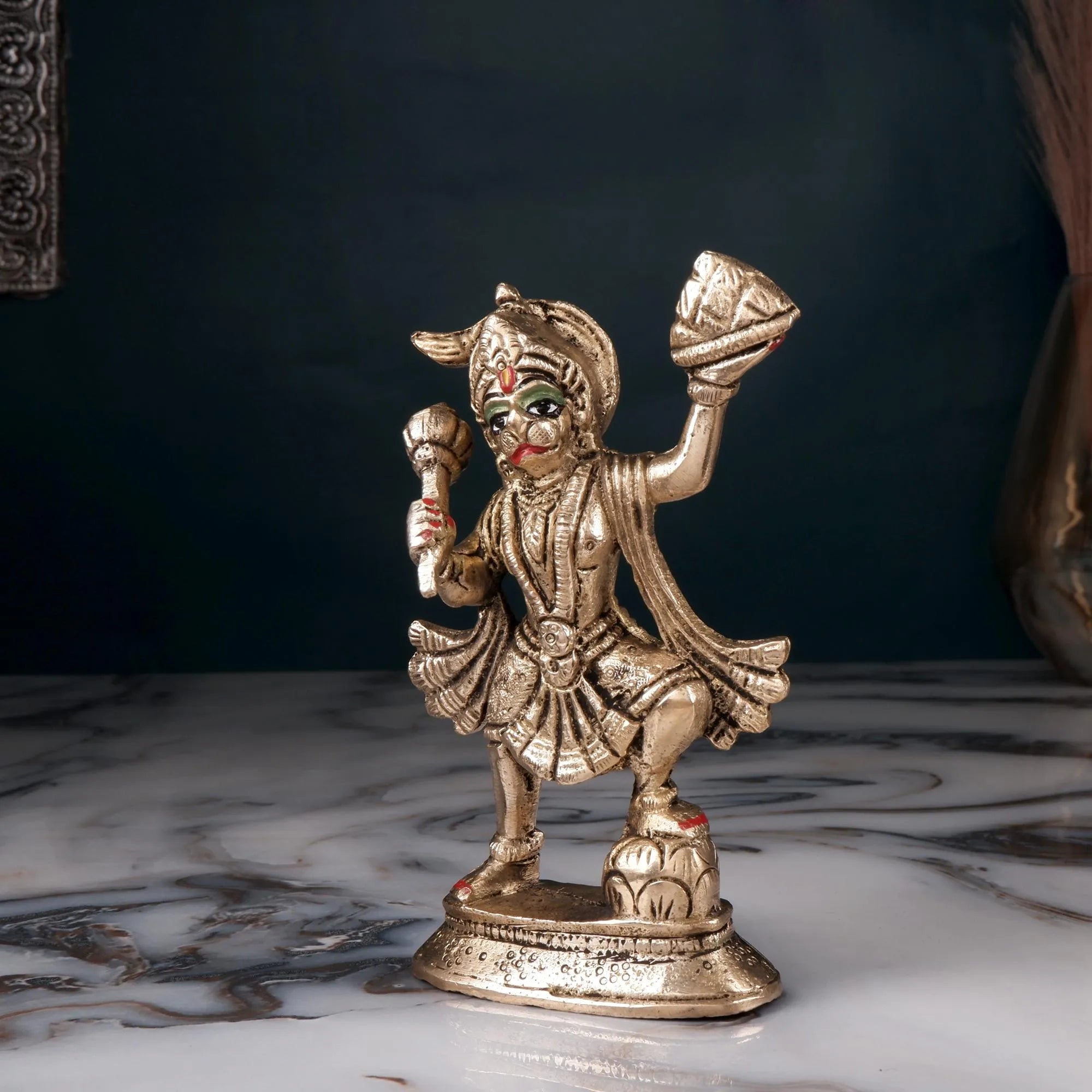 Brass Hanuman Idol (5.5 Inch)