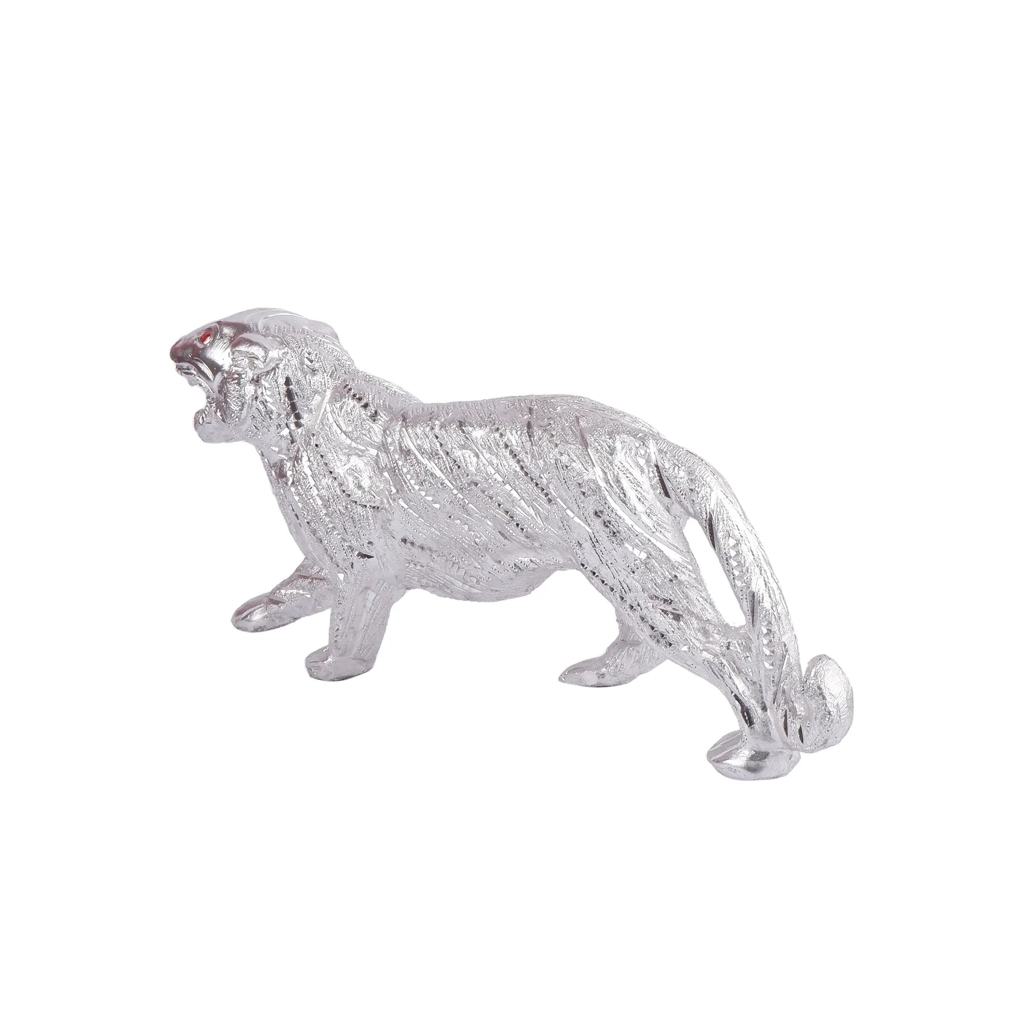 White Metal Lion Set (3.9 Inch)