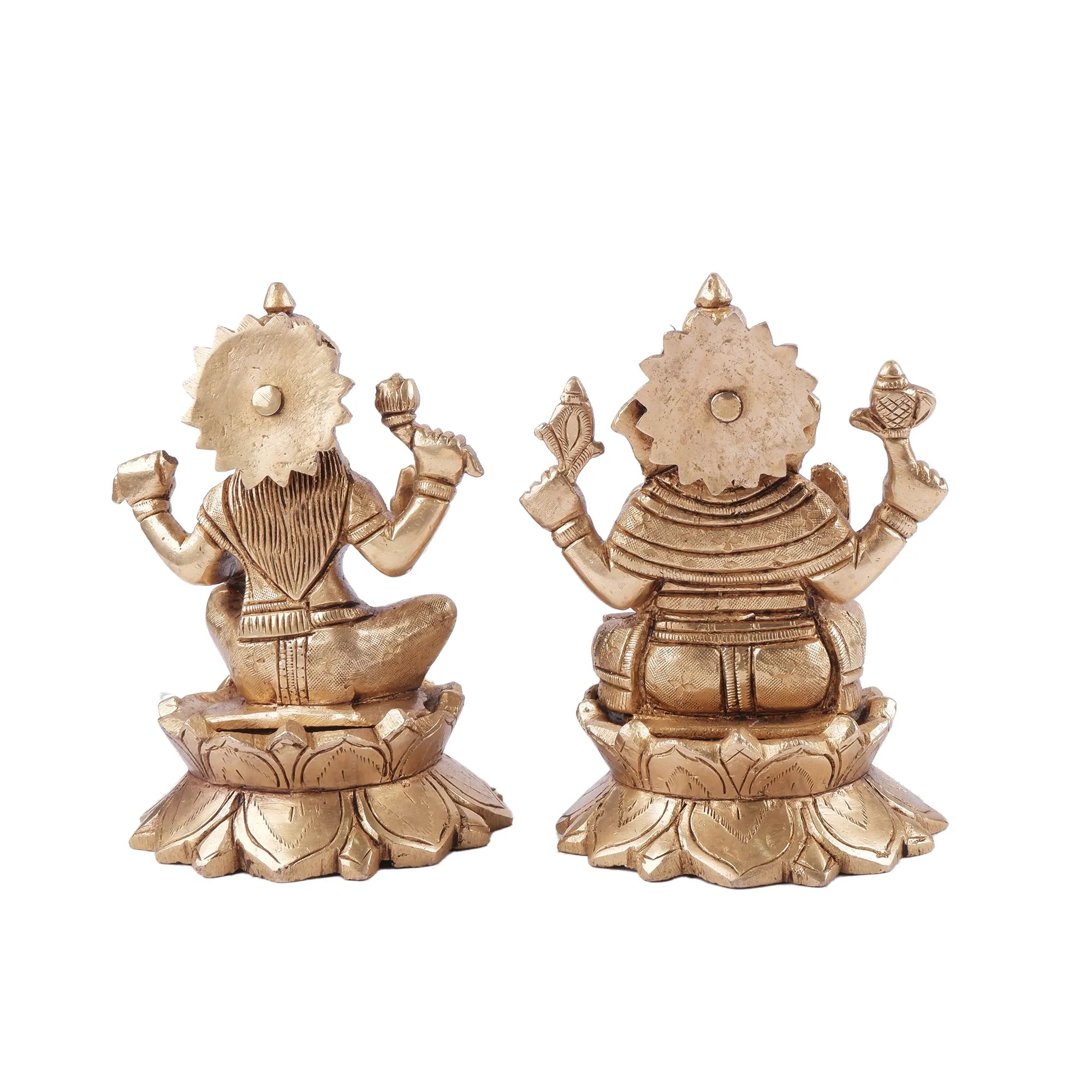 Brass Lakshmi Ganesh Set Idol (5.5 Inch)