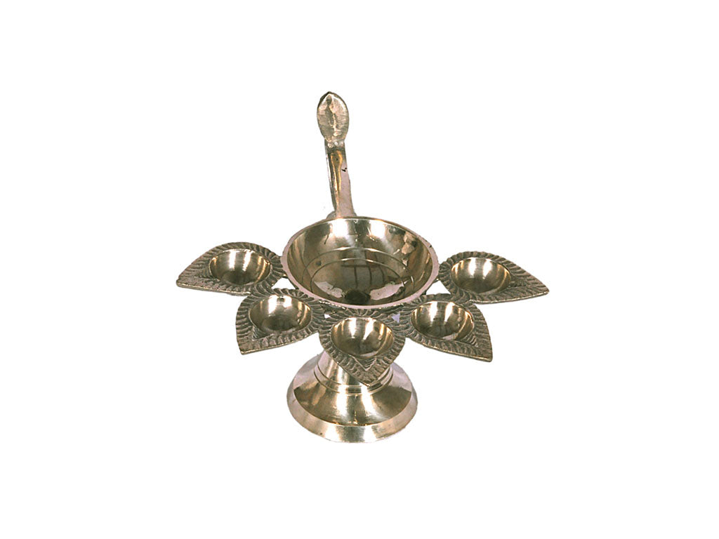 Brass Aarti Five Batti (11.0 Inch)