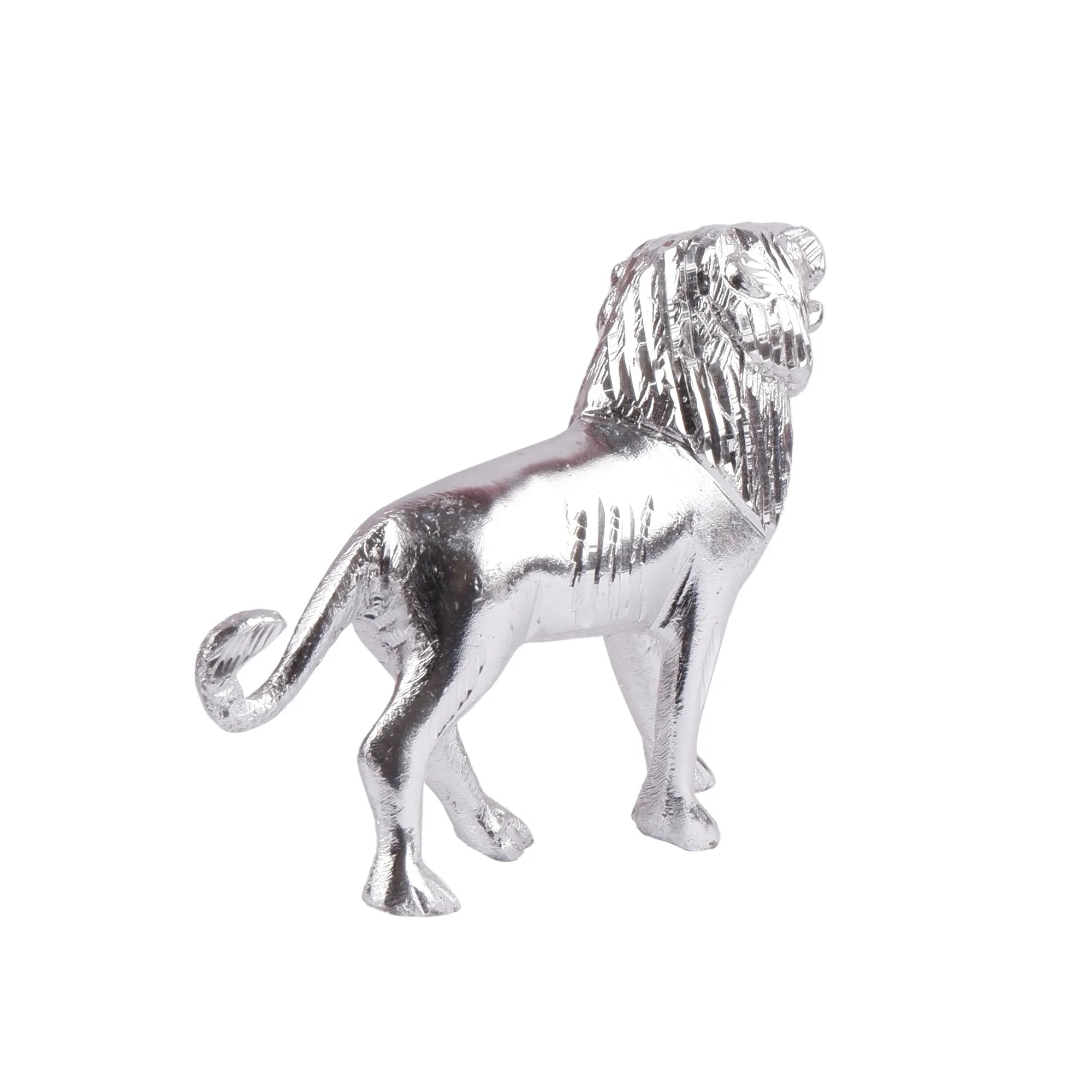 White Metal Lion Set (4.7 Inch)