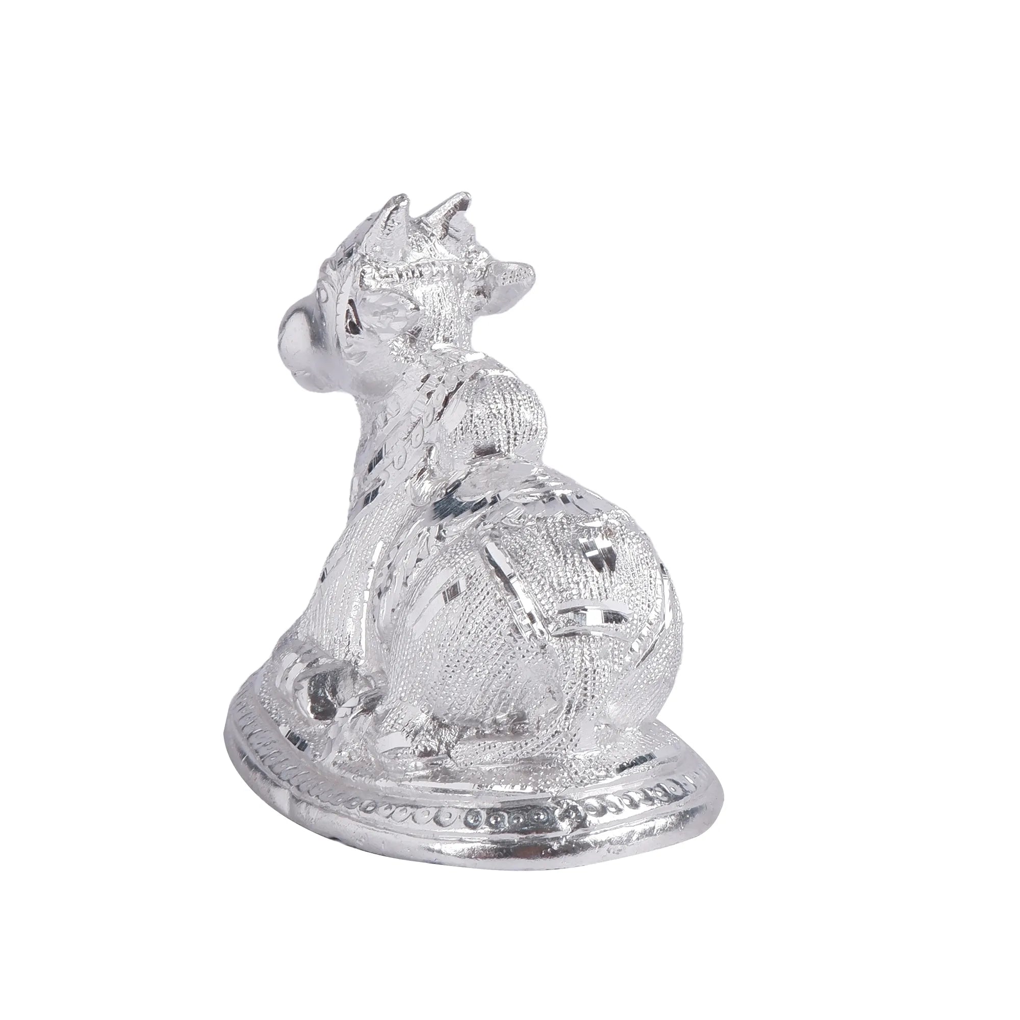 White Metal Nandi Idol (4.3 inch)