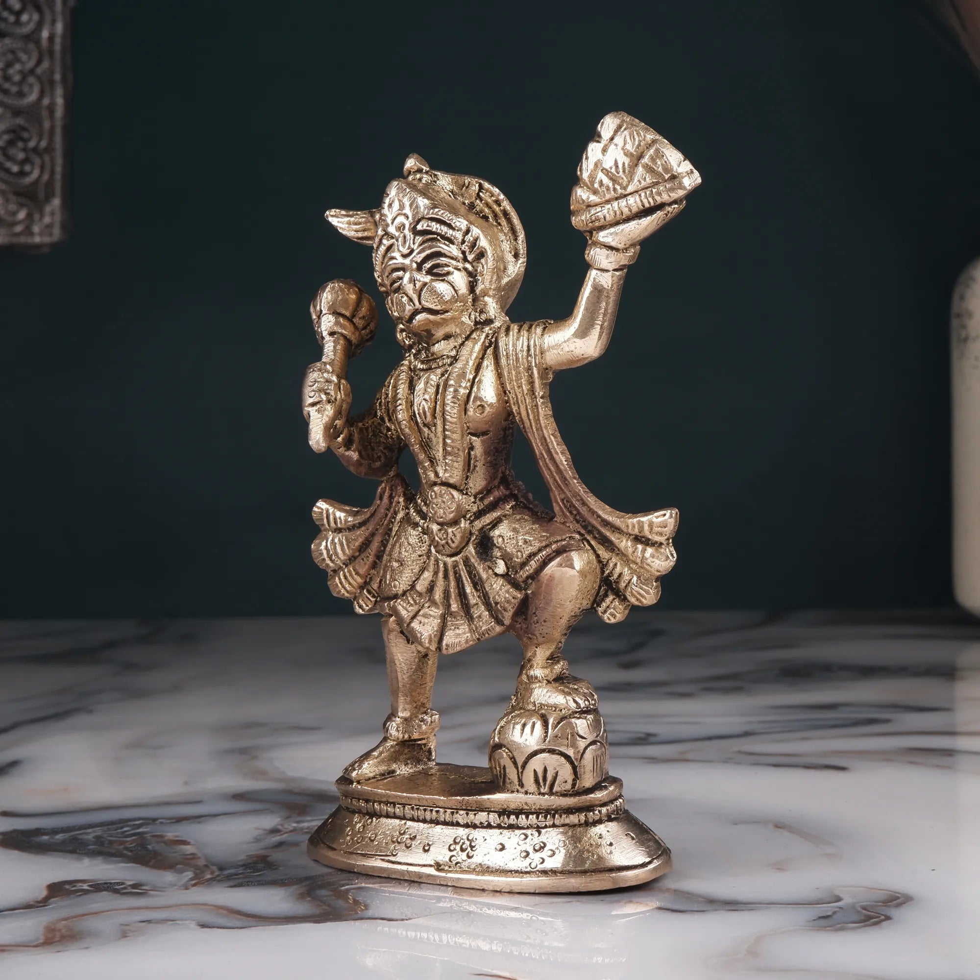 Brass Hanuman Idol (5.5 Inch)