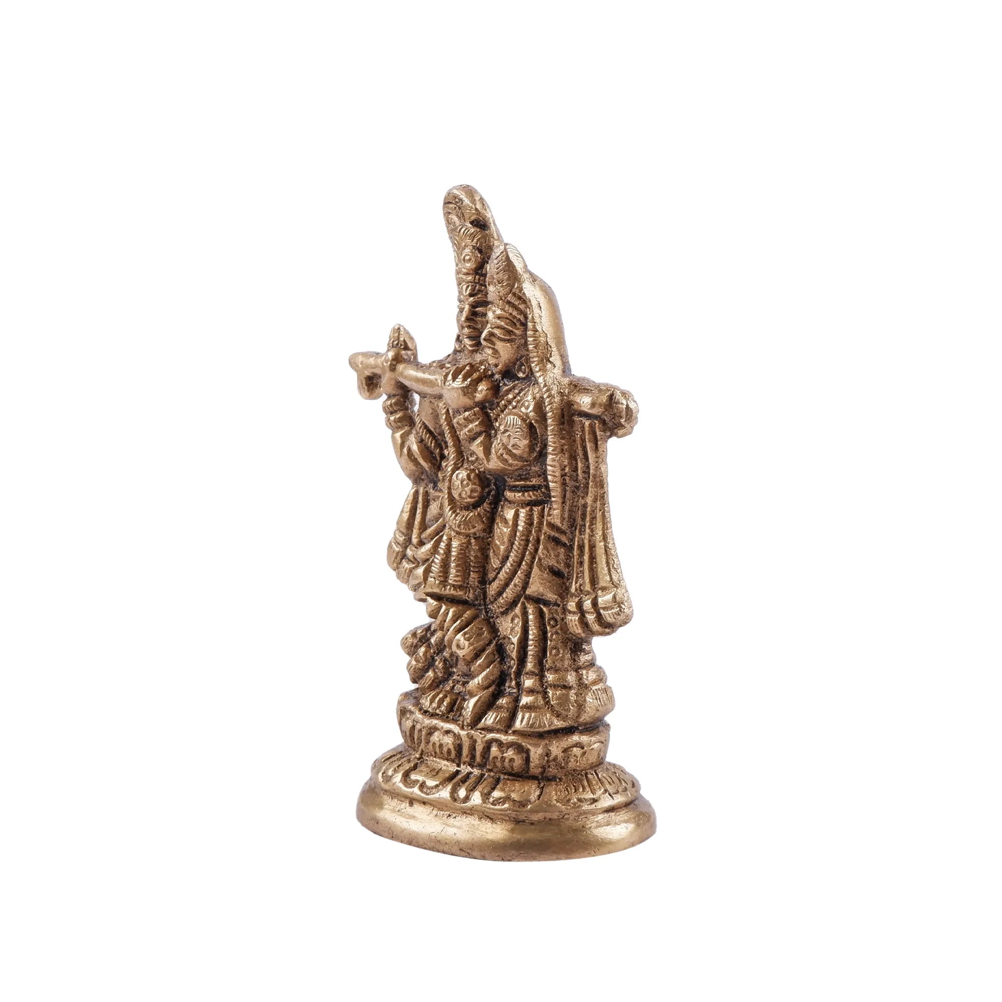 Brass Radha Krishna Idol(3.1 Inch)