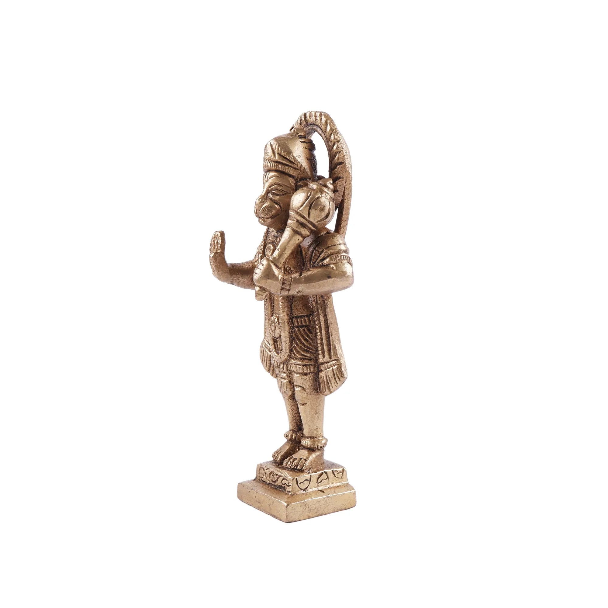 Brass Hanuman Idol(4.7 Inch)