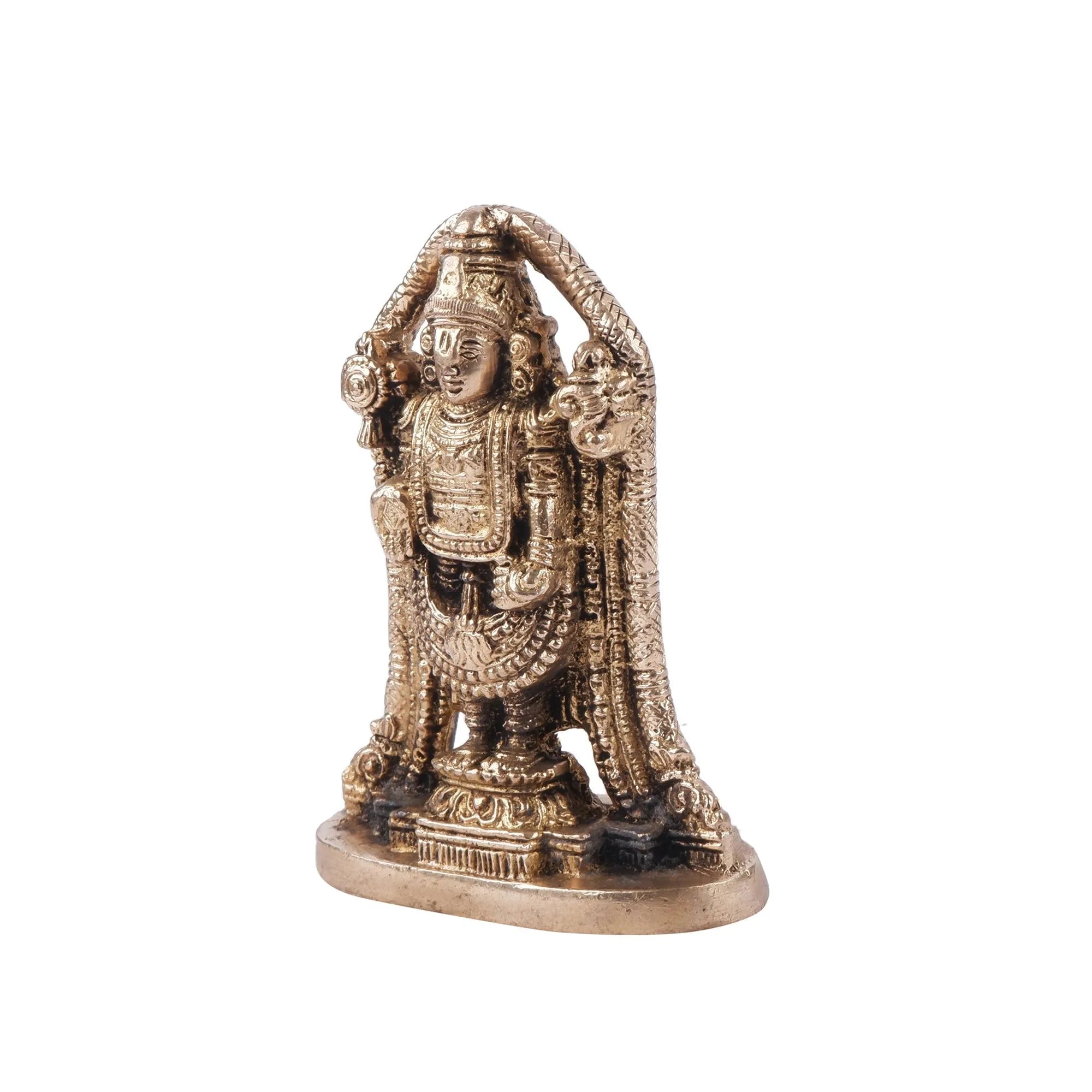 Brass Tirupati Balaji Idol (4.7 Inch)