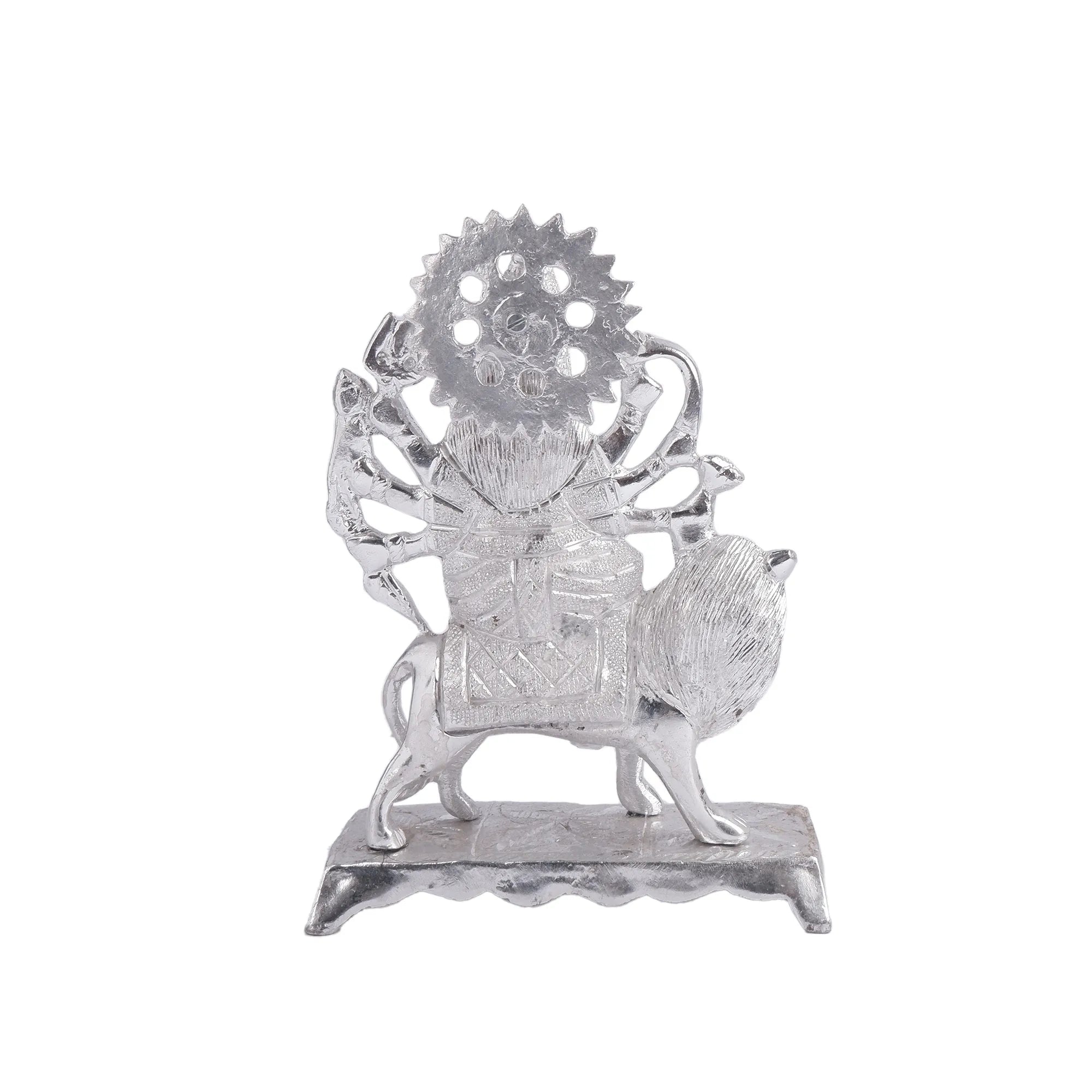 White Metal Durga Idol (8.6 Inch)