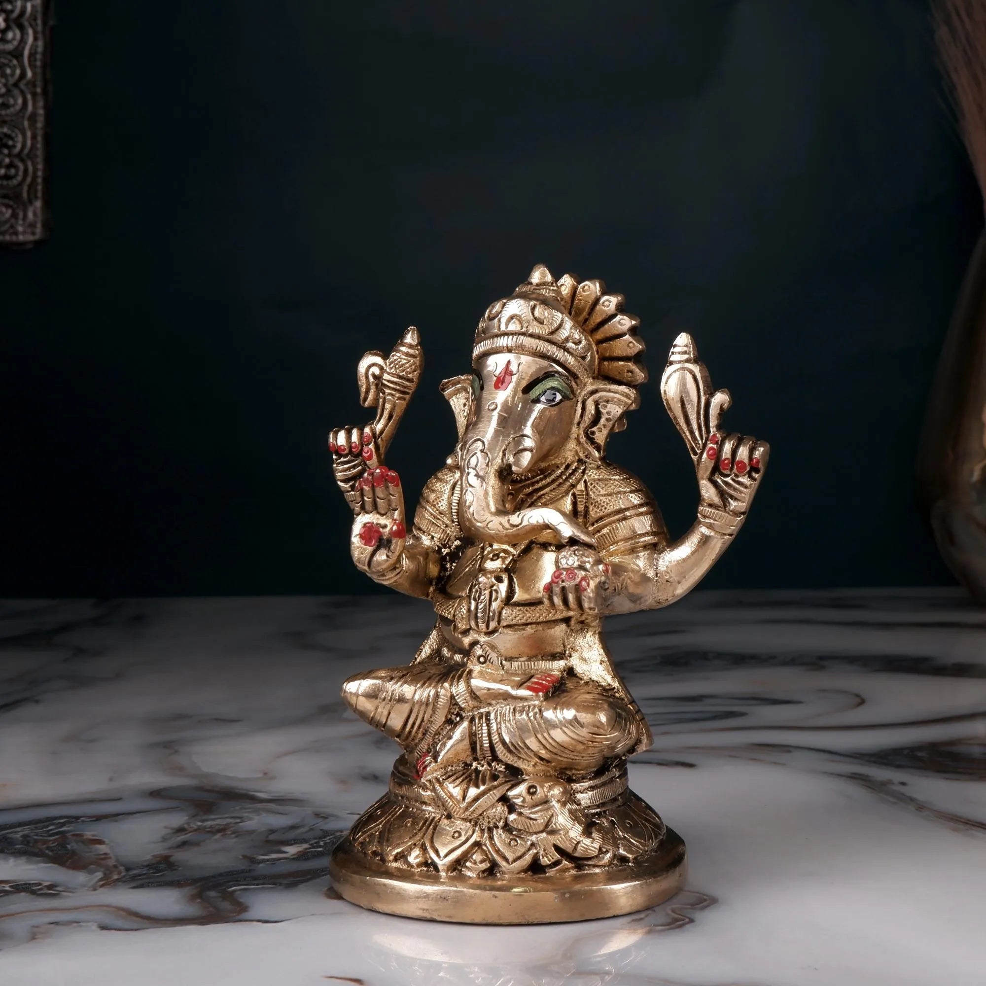 Brass Ganesh Idol (5.5 Inch)