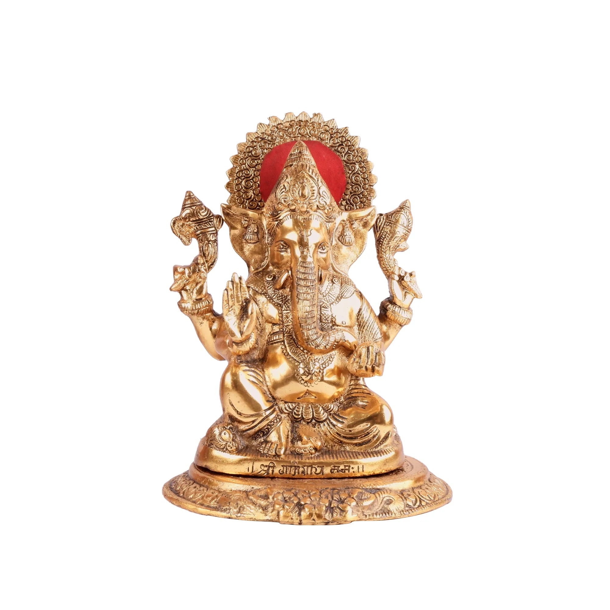 Golden Ganesh Ji Idol (9.8 Inch)