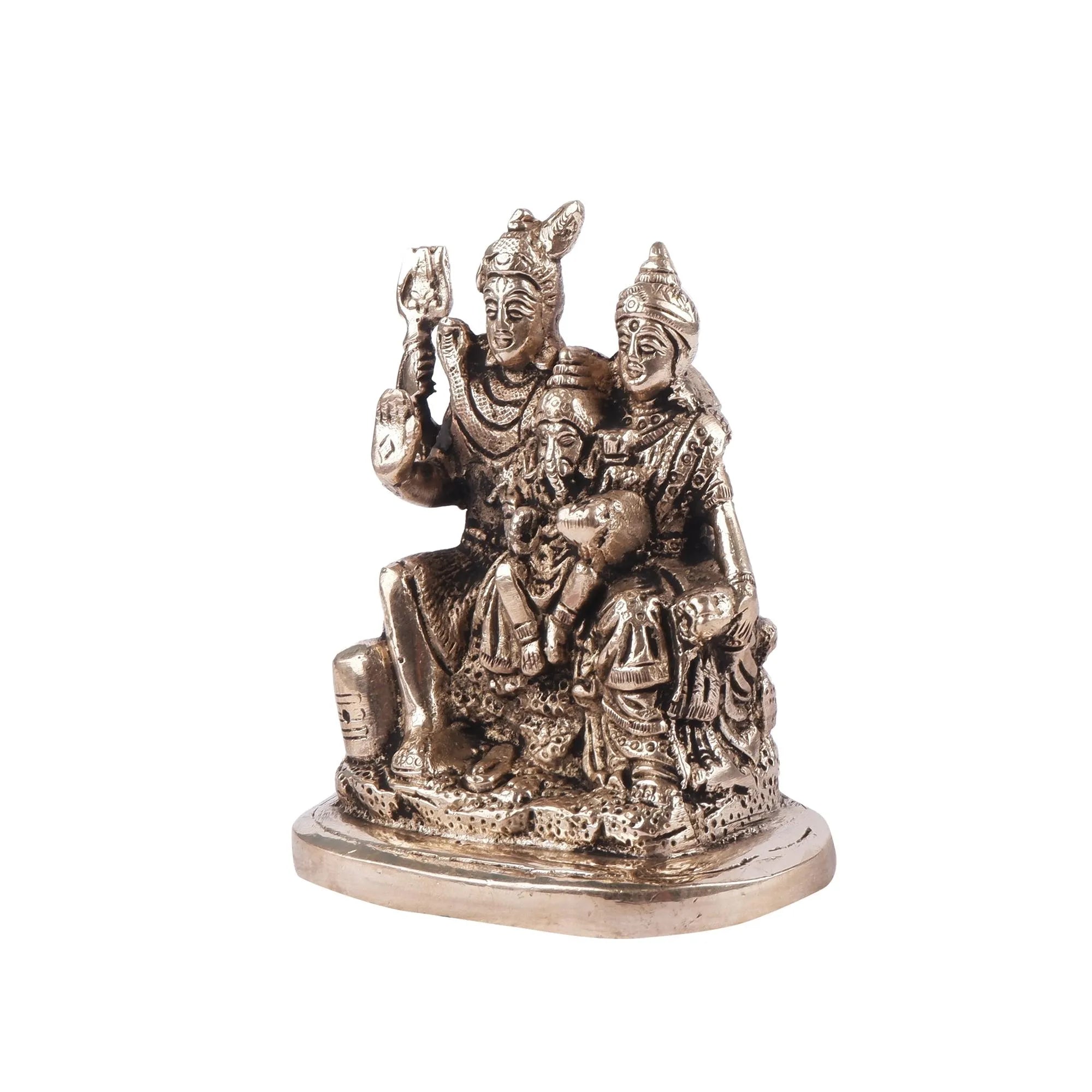 Brass Shiv Pariwar Idol (4.3 Inch)