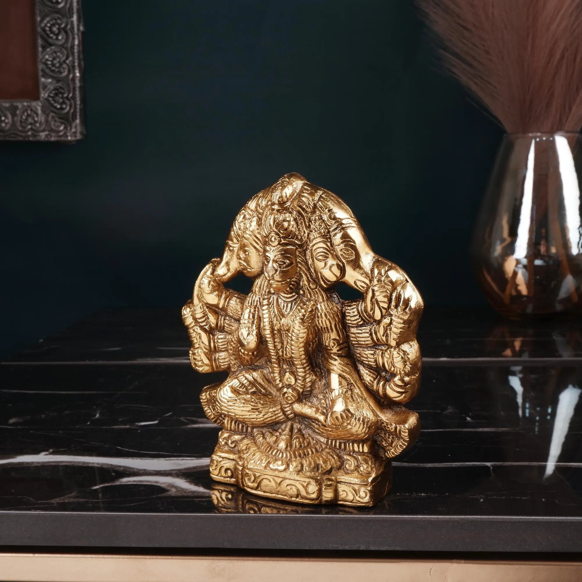 Golden Colour Panchmukhi Hanuman (5.5 Inch)