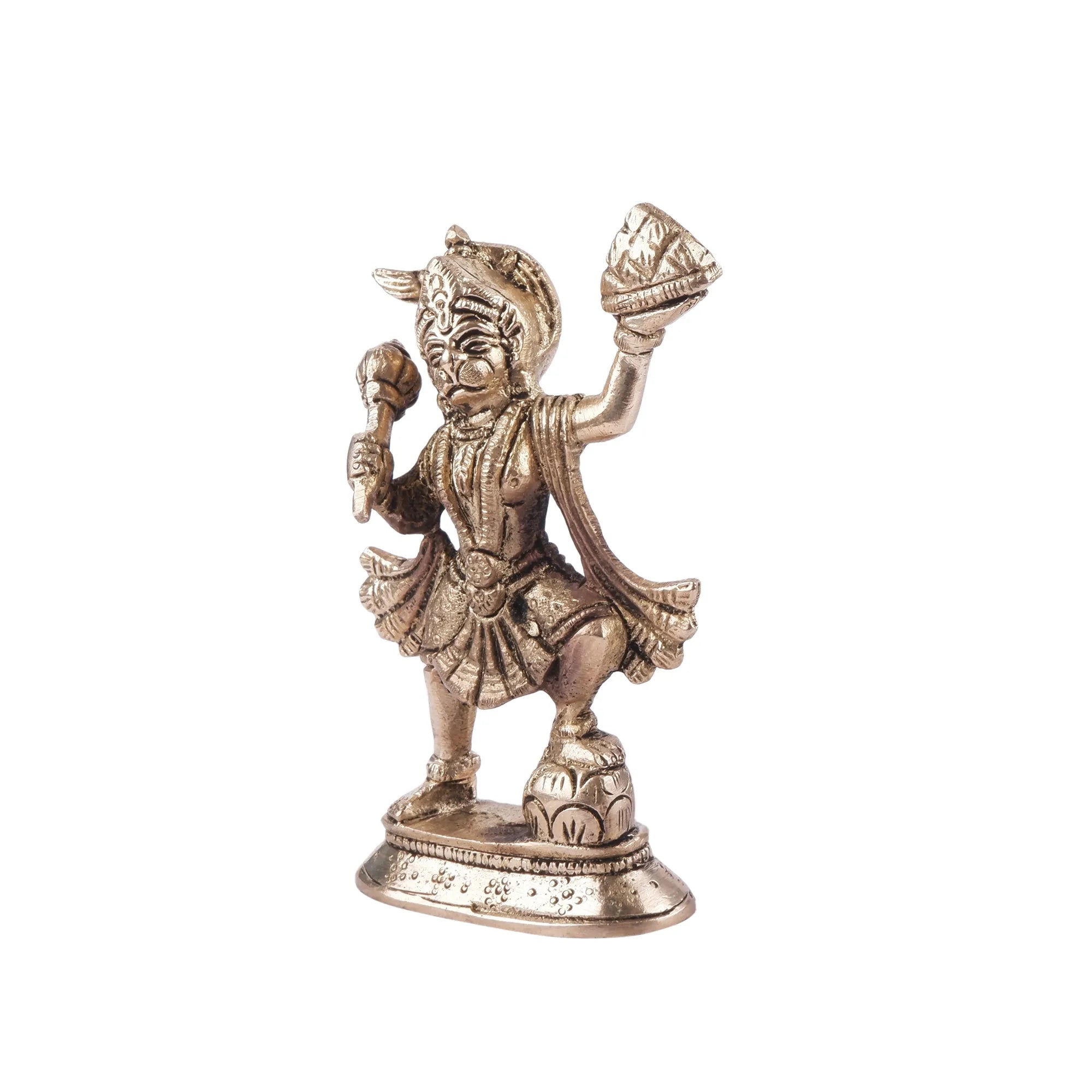 Brass Hanuman Idol (5.5 Inch)