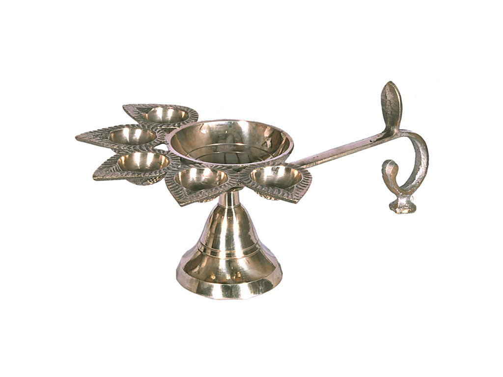 Brass Aarti Five Batti (11.0 Inch)