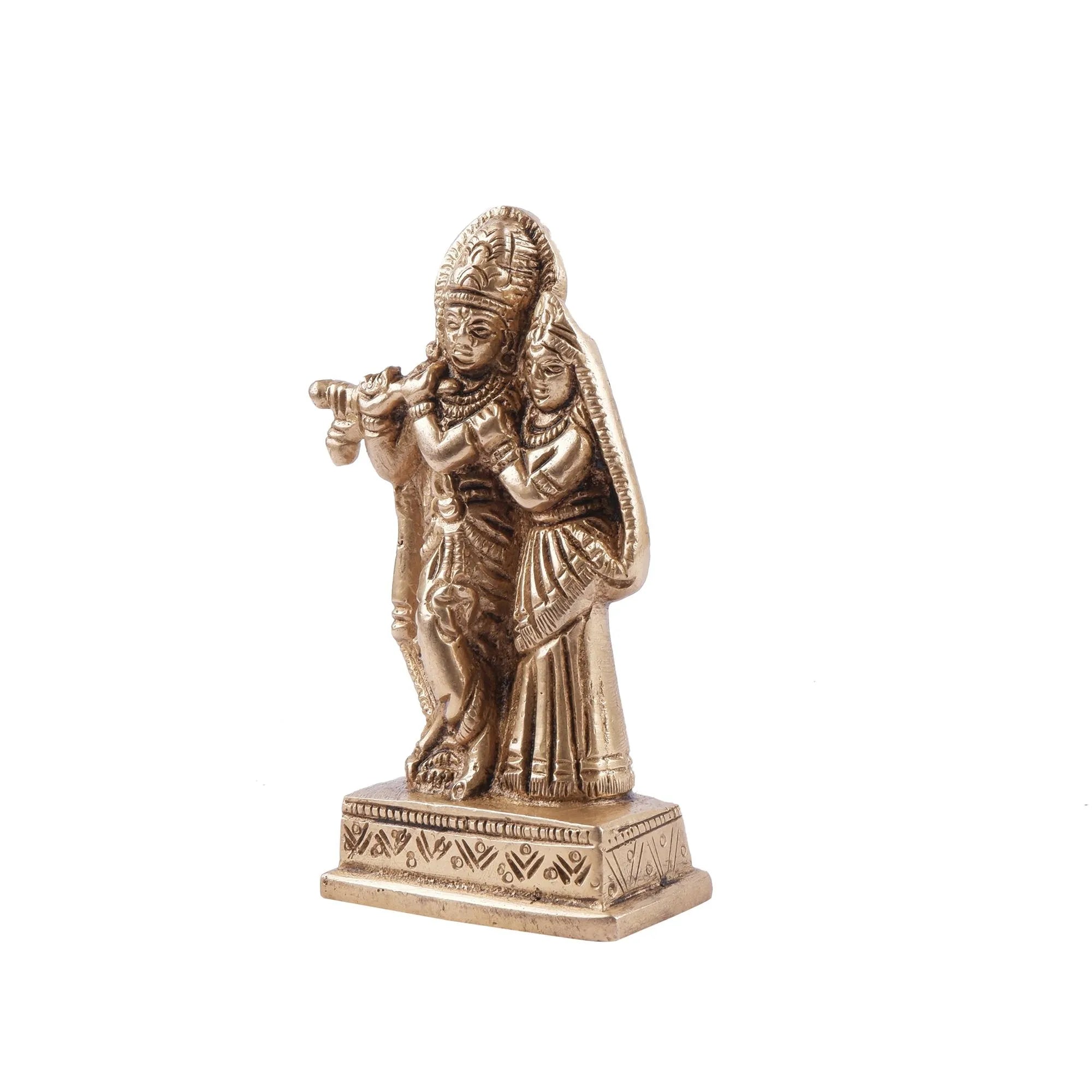 Brass Radha Krishna Idol(3.9 Inch)