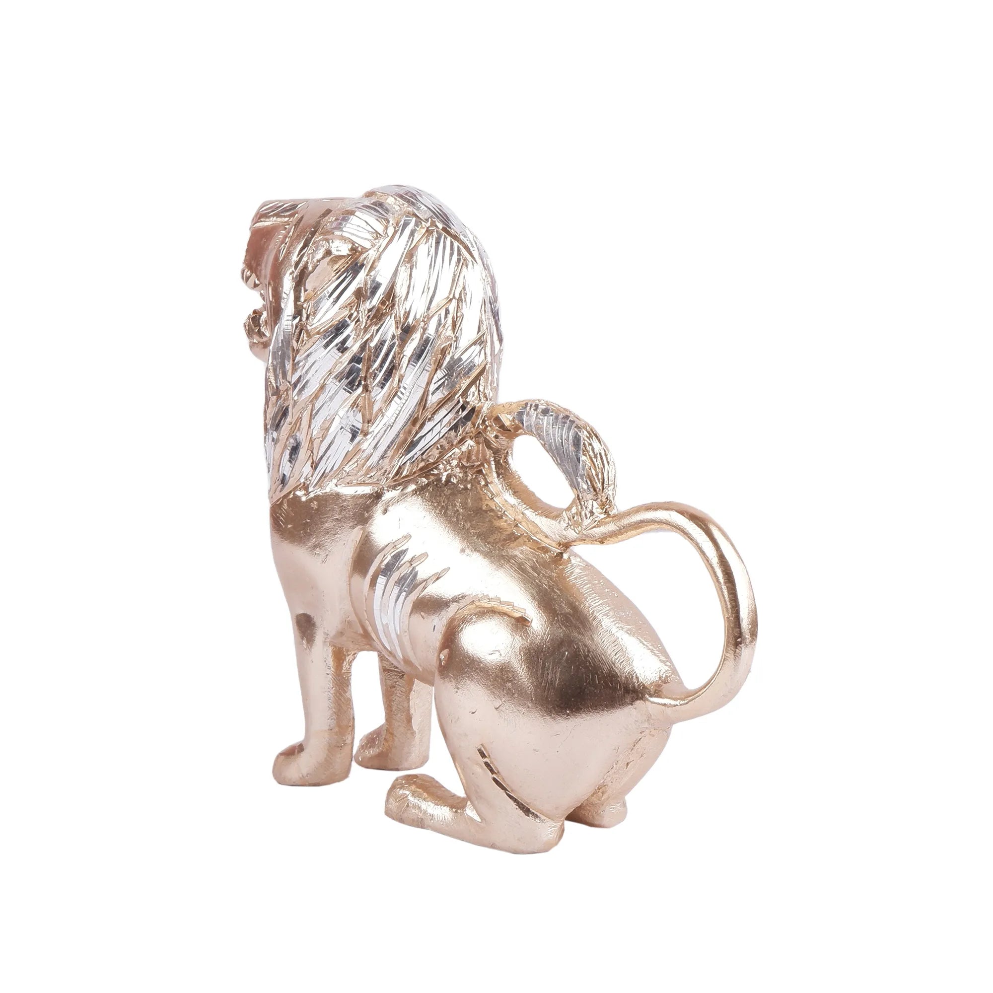 Lion Set White Metal (5.9 Inch)