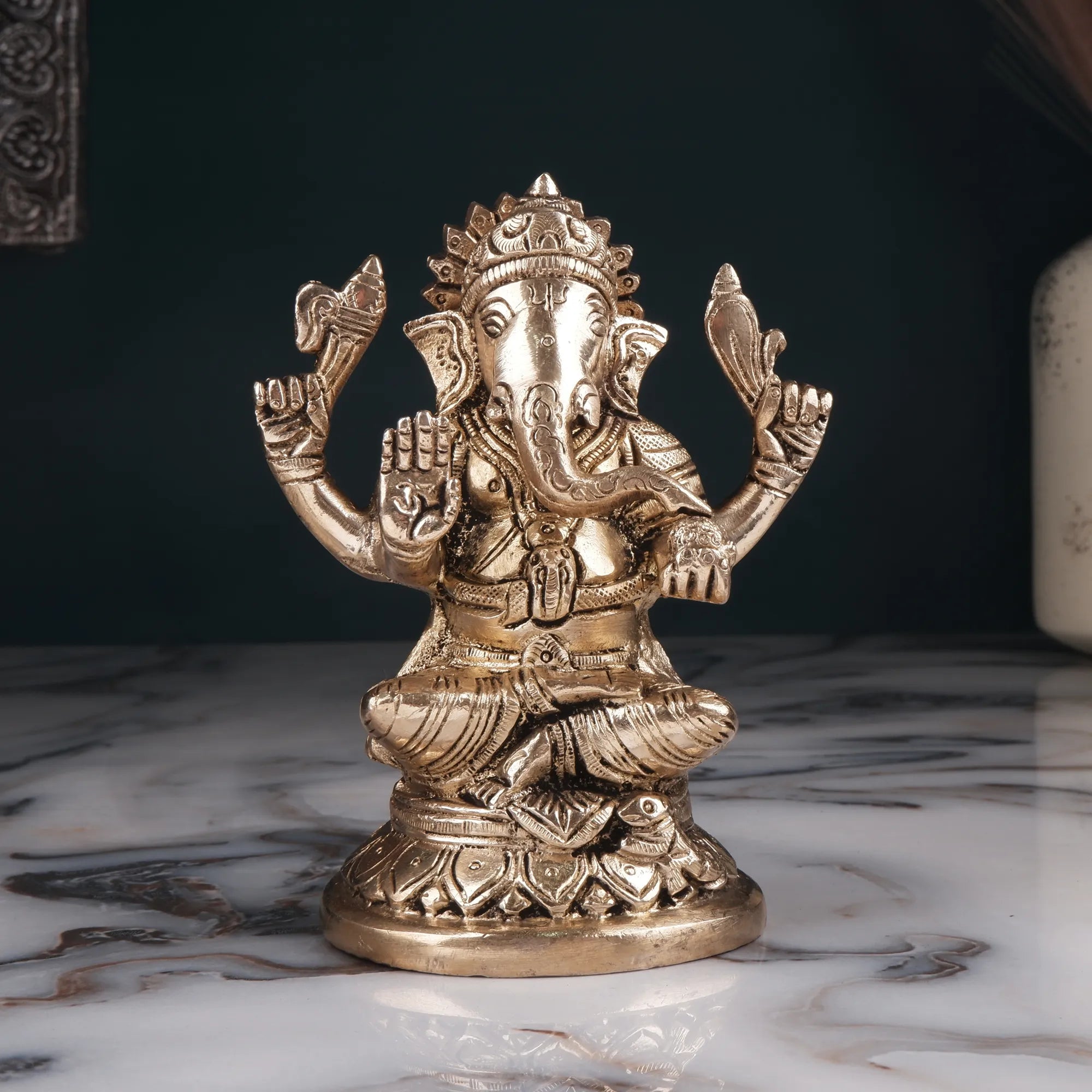 Brass Ganesh Idol (5.5 Inch)