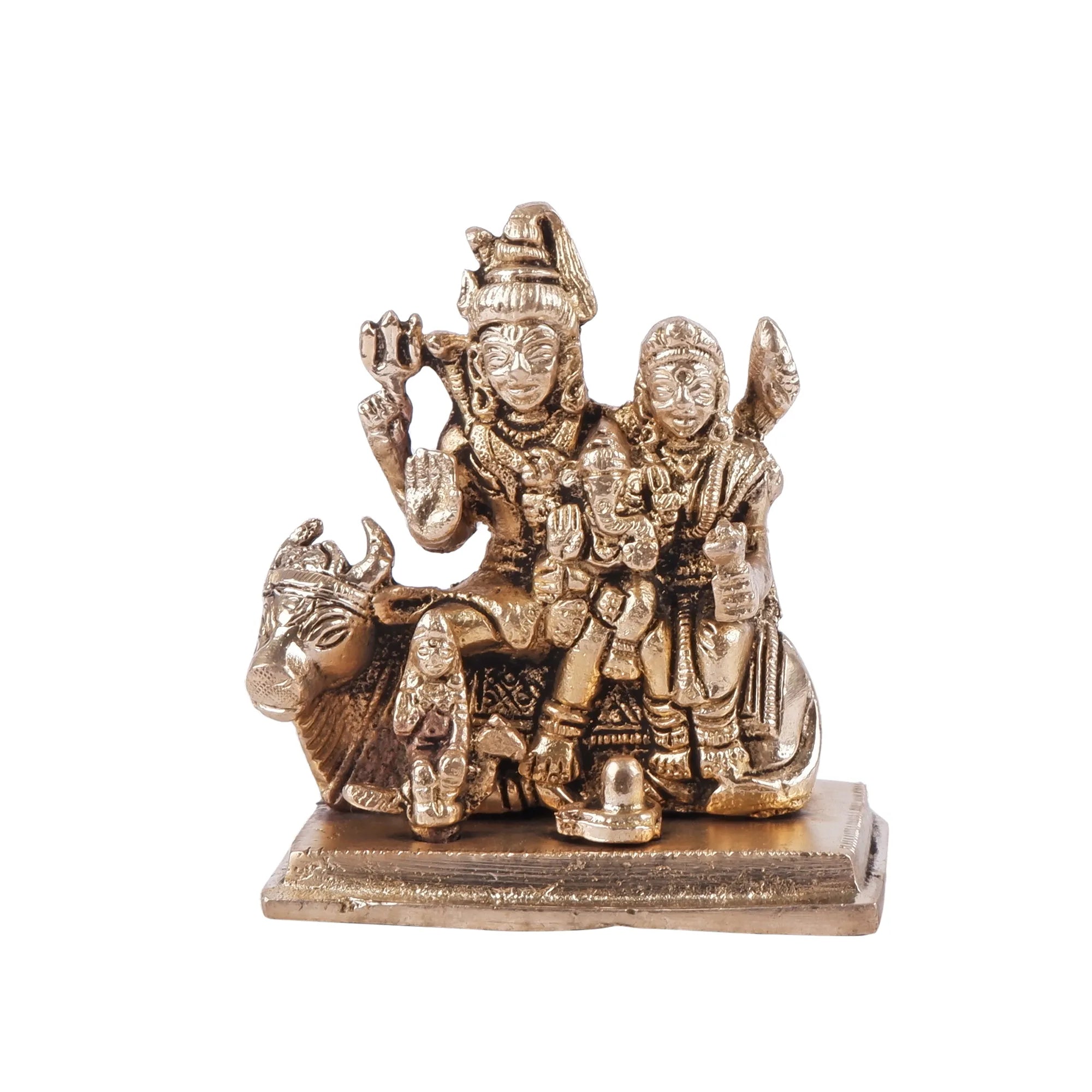 Brass Shiv Pariwar Idol (3.9 Inch)