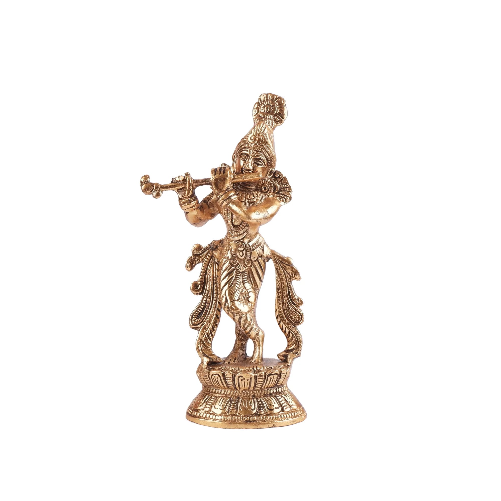 Golden Colour Krishna Idol (8.6 Inch)