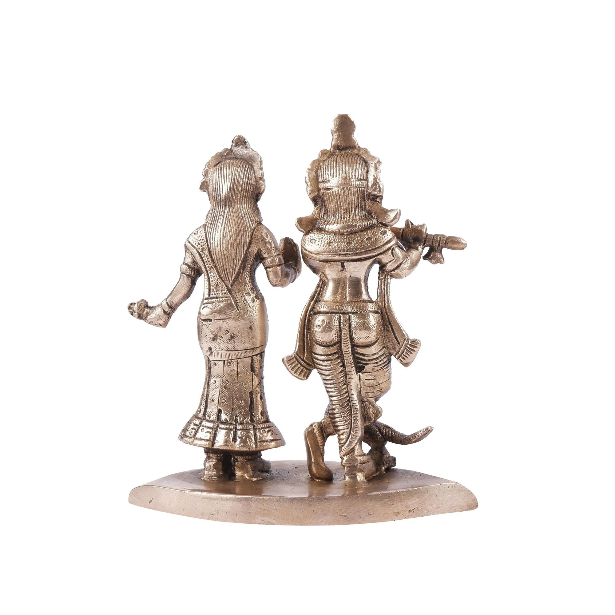 Brass Radha Krishna Idol (6.6 Inch)