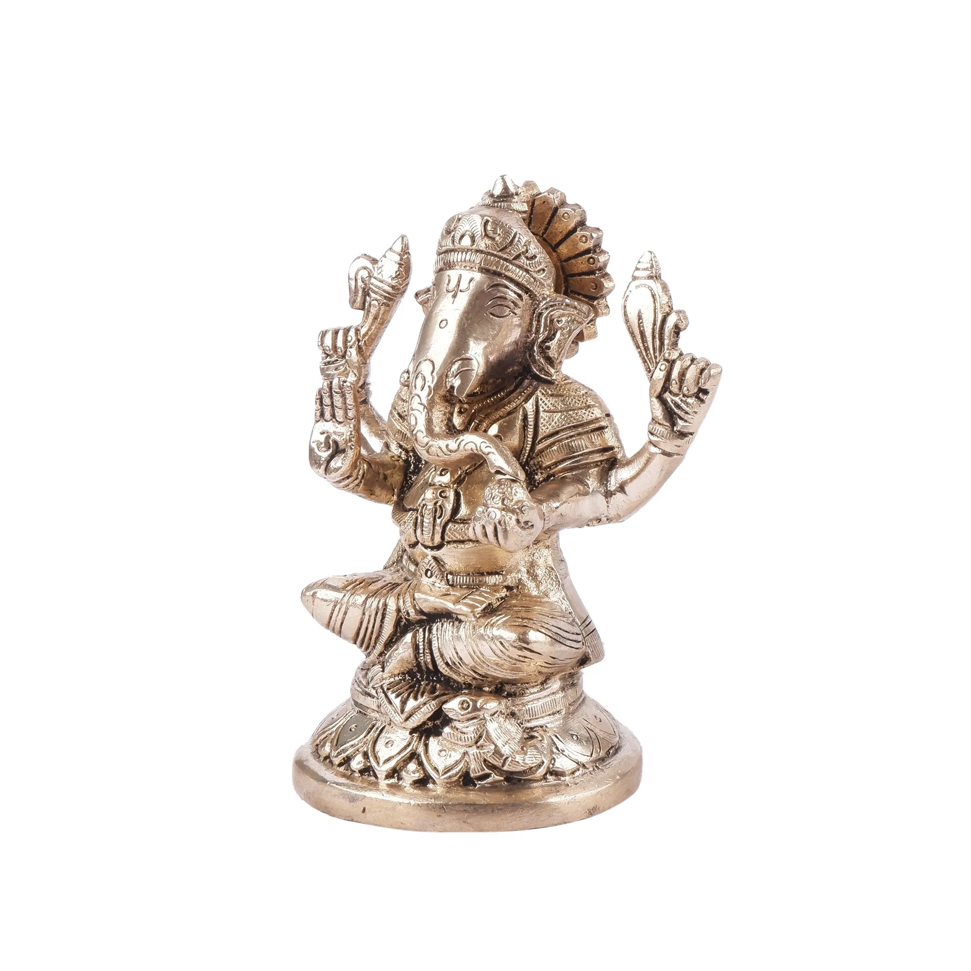 Brass Ganesh Idol (5.5 Inch)