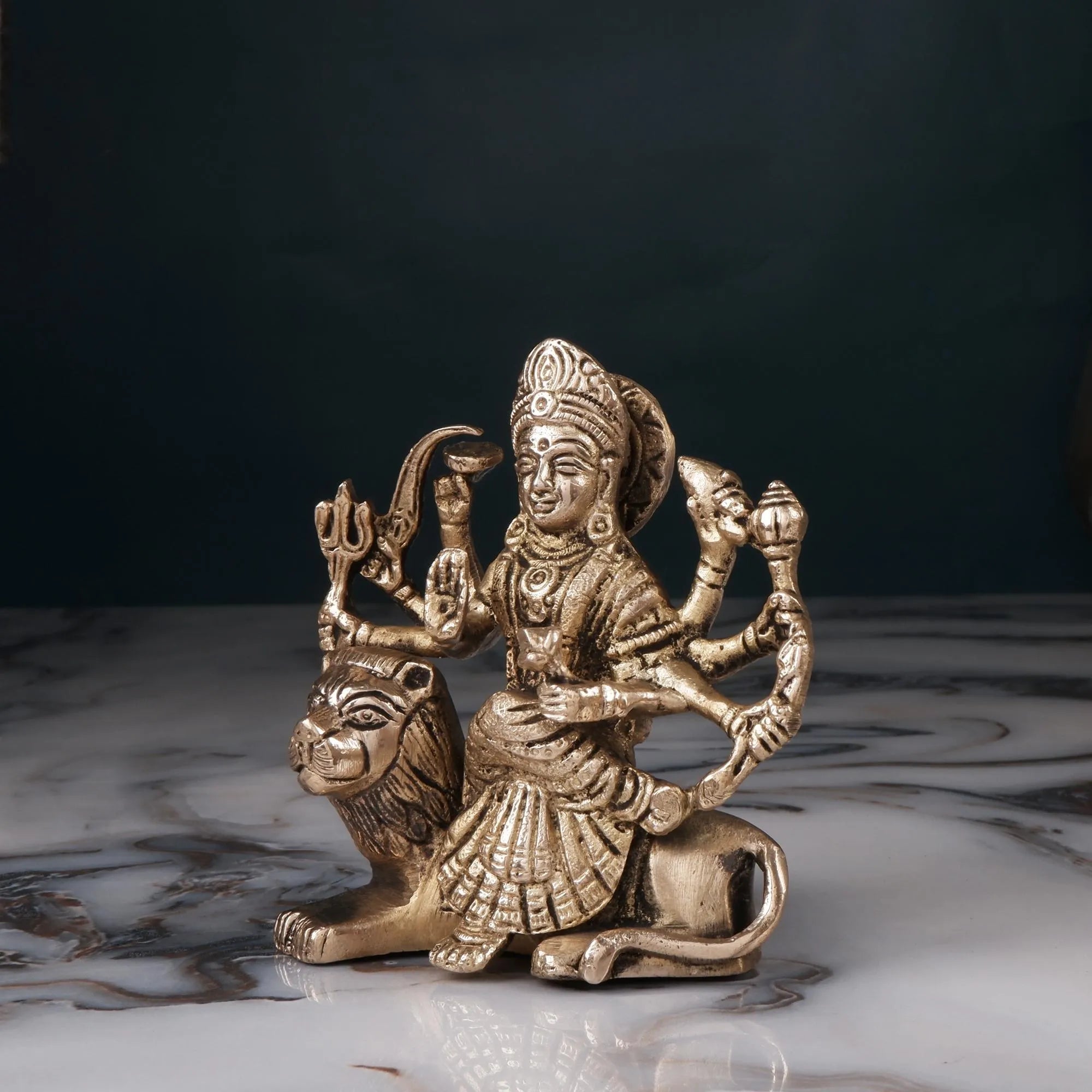 Brass Maa Durga Idol(3.9 Inch)