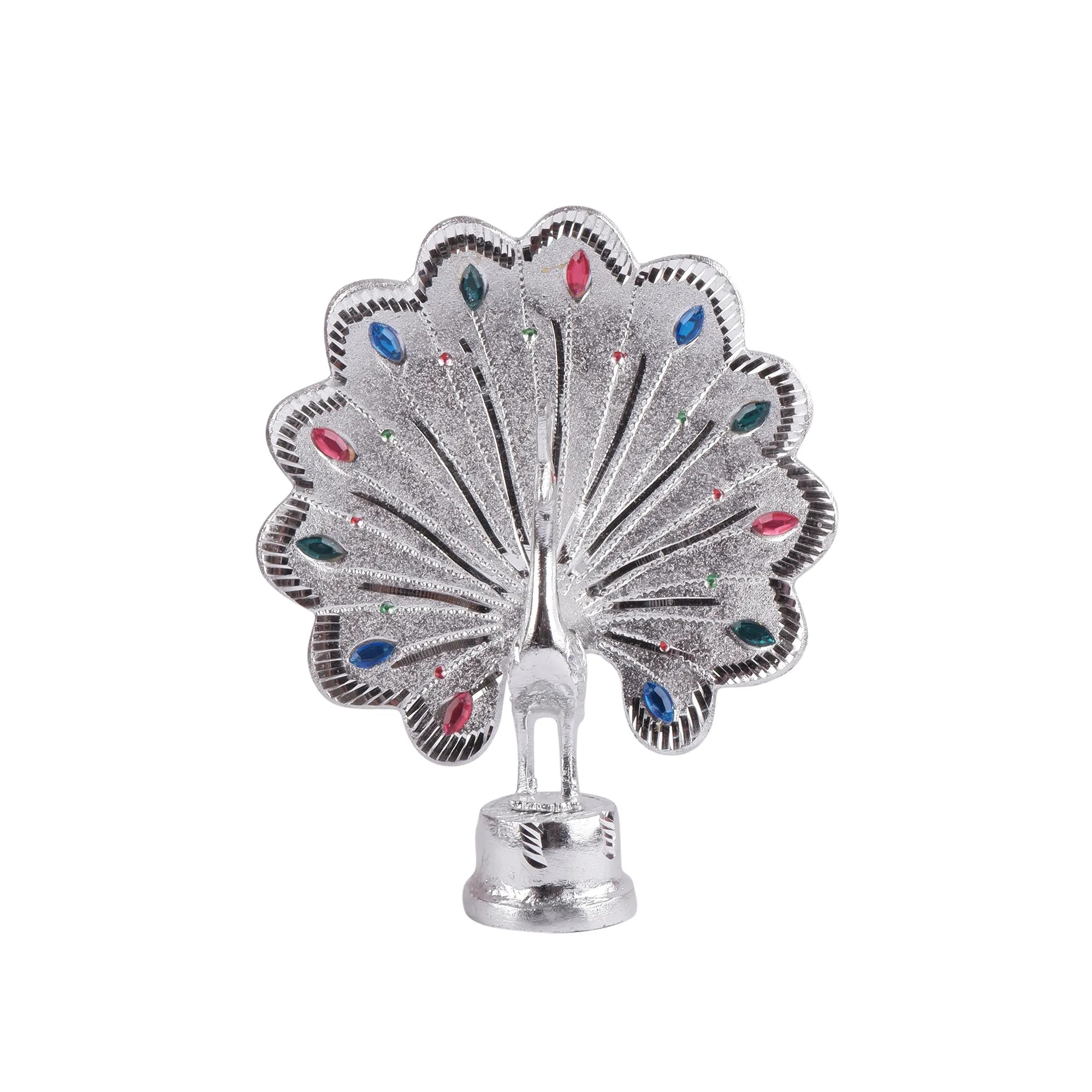 White Metal Peacock(Mor) (8.2 Inch)