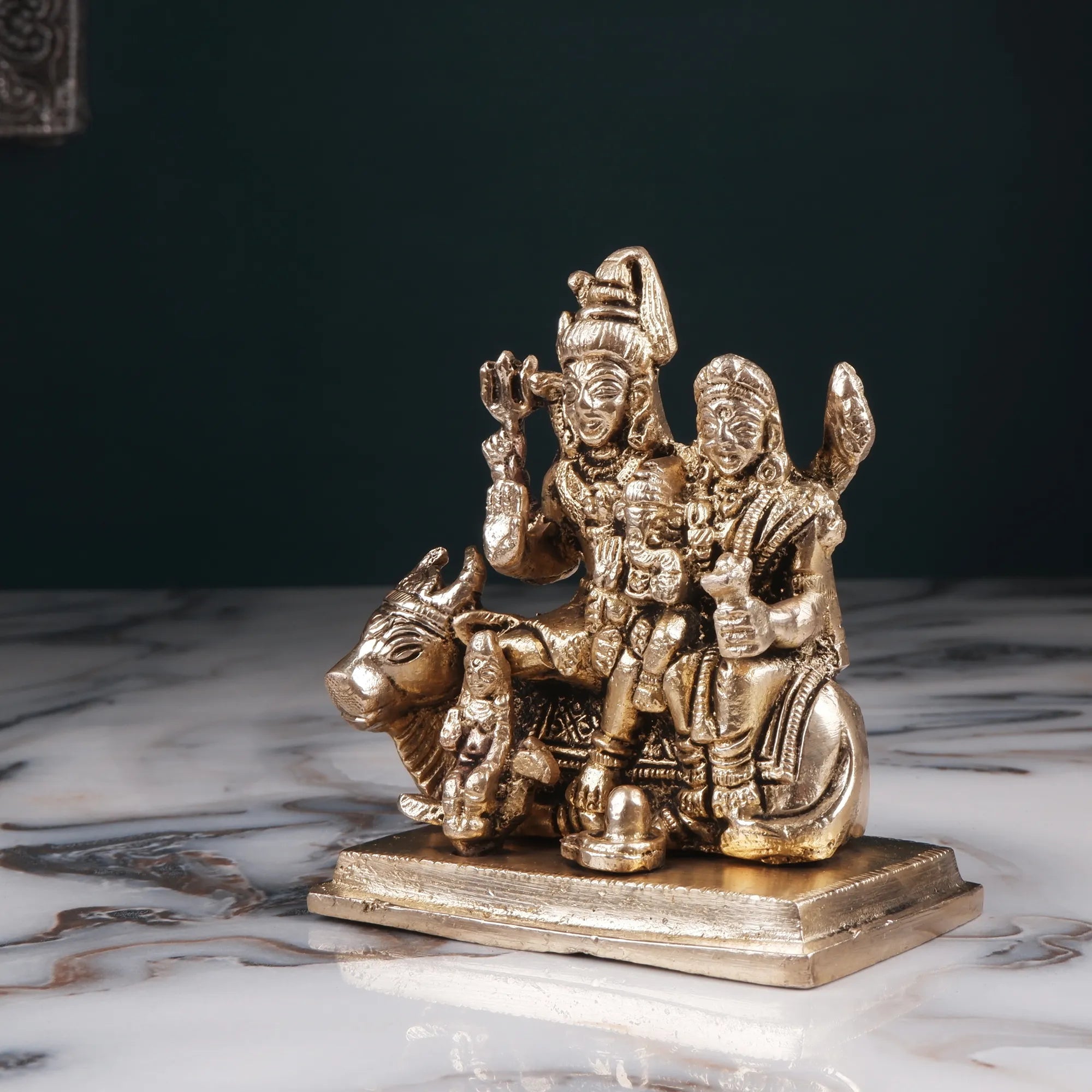 Brass Shiv Pariwar Idol (3.9 Inch)