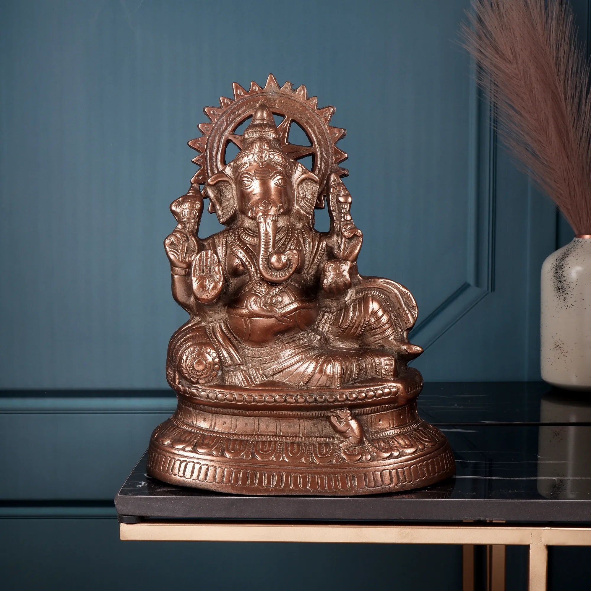 Gun Metal Ganesh ji Idol (11.8 Inch)