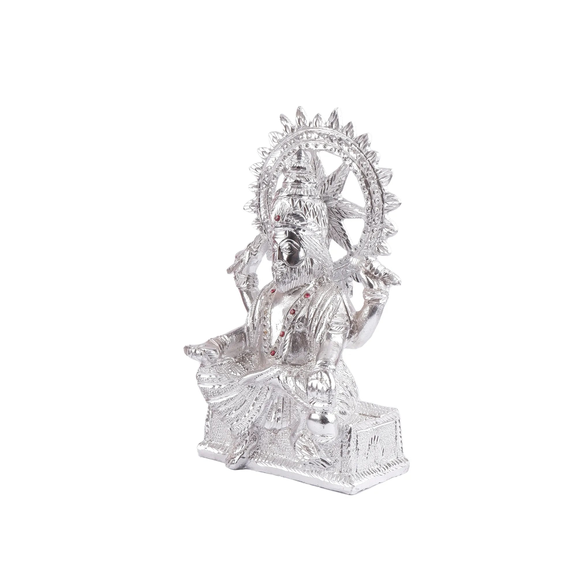 White Metal Vishwakarma Idol (9 Inch)