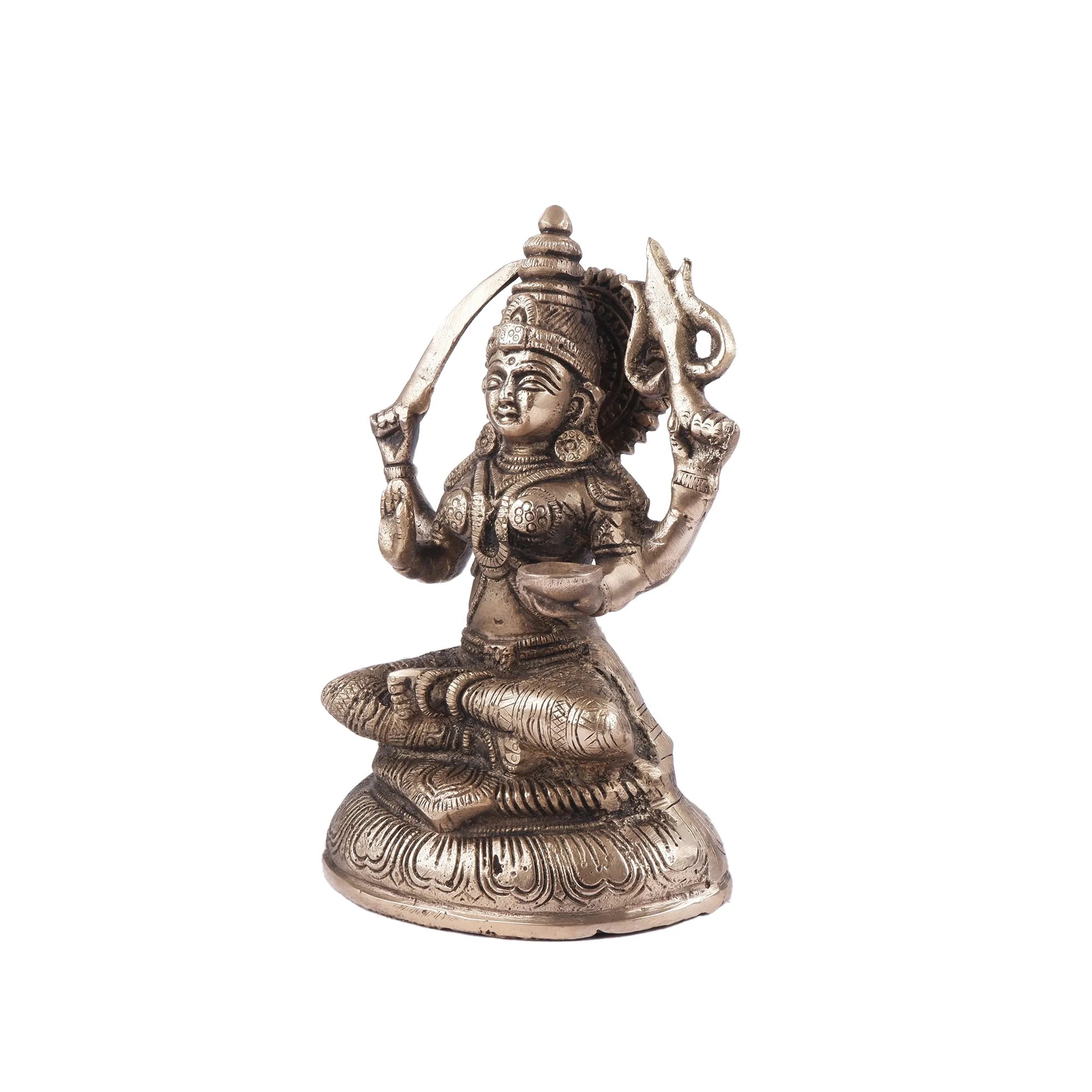 Brass Santoshi Maa Idol (7.8 Inch)