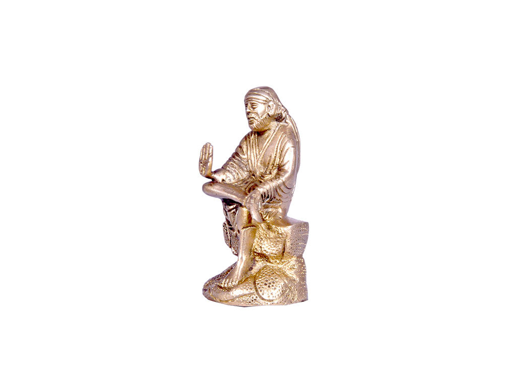 Brass Sai Baba Idol (7.4 Inch)