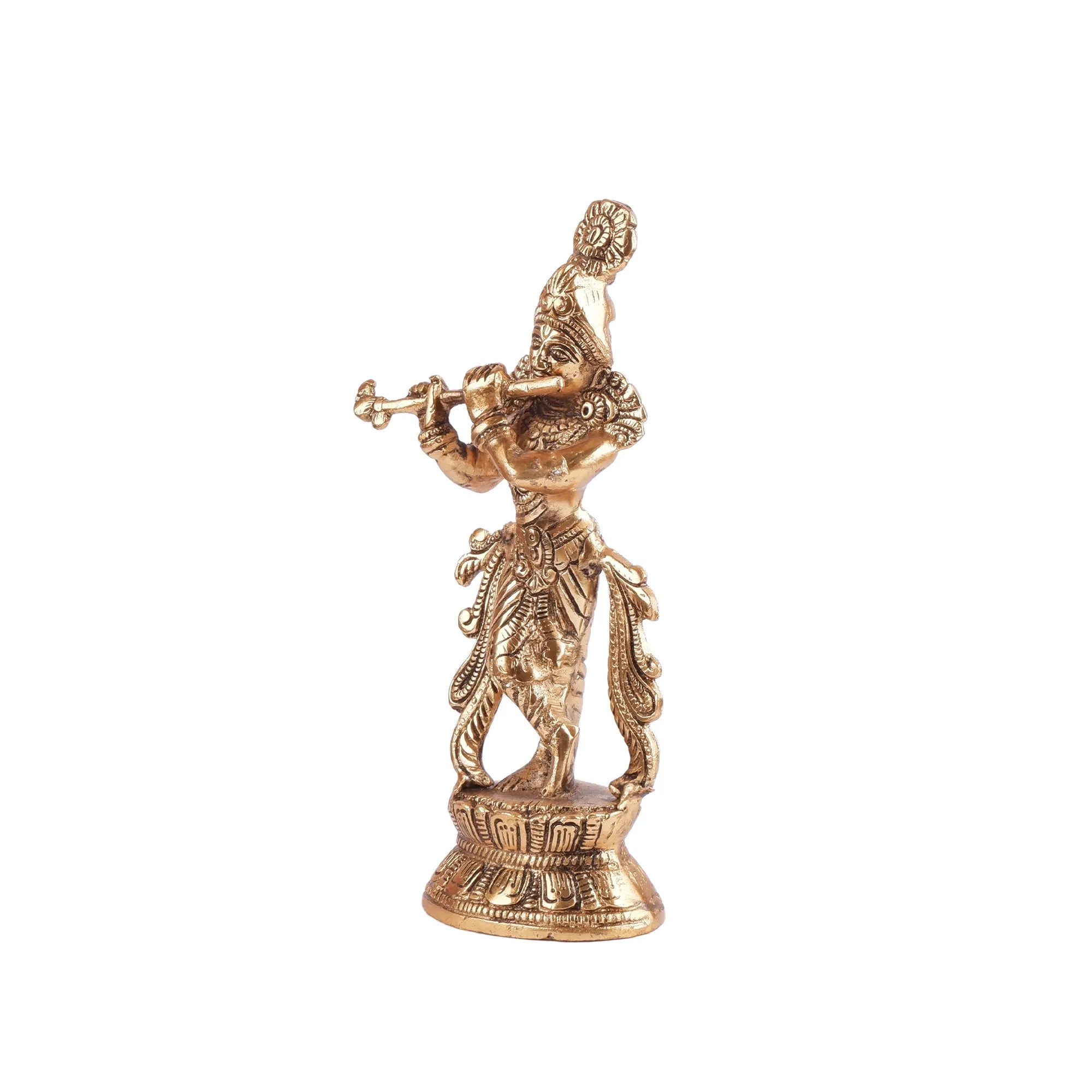 Golden Colour Krishna Idol (8.6 Inch)