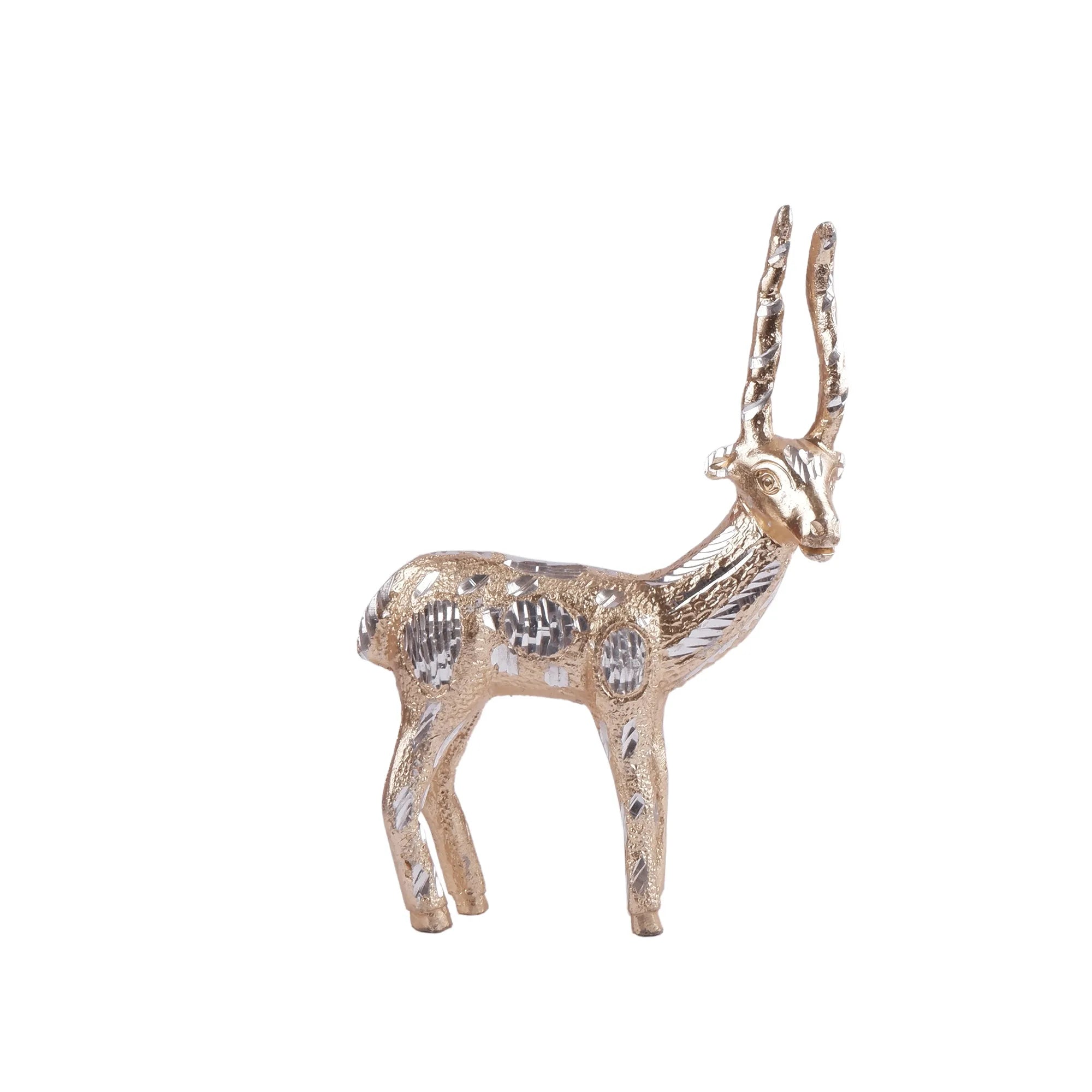 Deer(Hiran) White Metal (7.4 Inch)