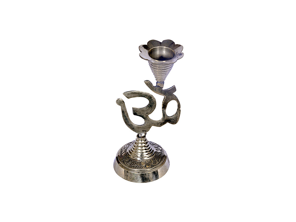 Brass Om Candle Stand (5.1 Inch)