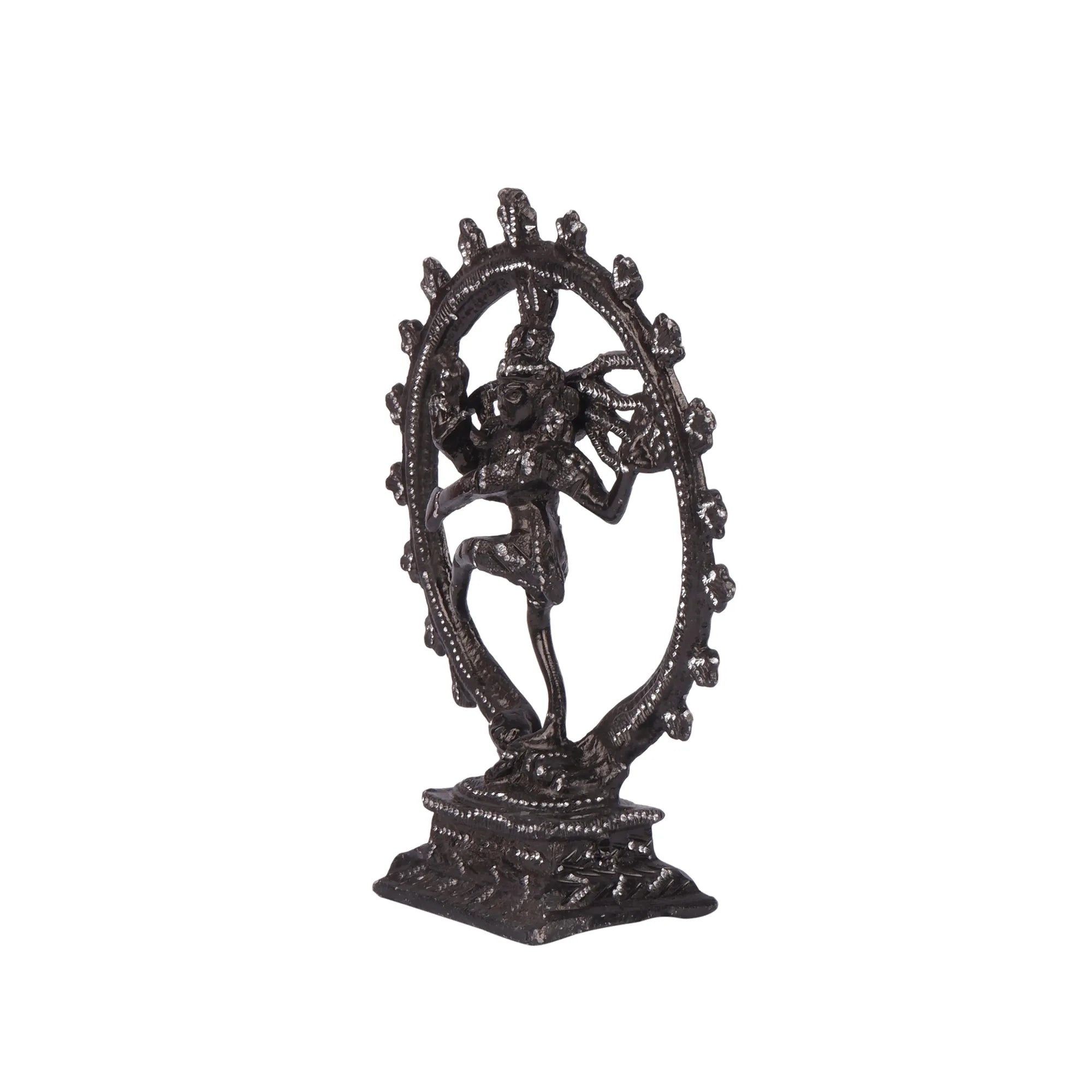 White Metal Natraj Idol (7 Inch)