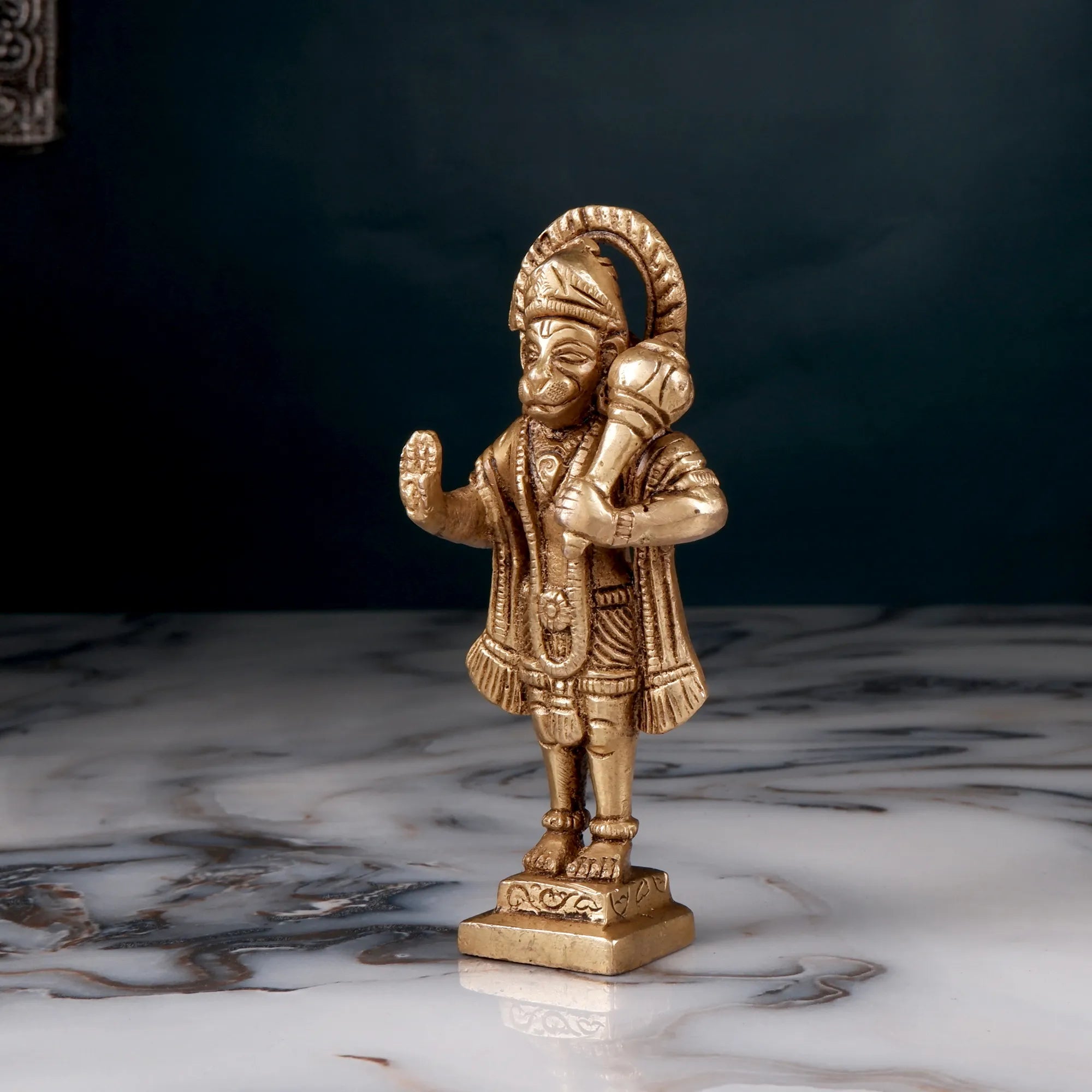 Brass Hanuman Idol(4.7 Inch)