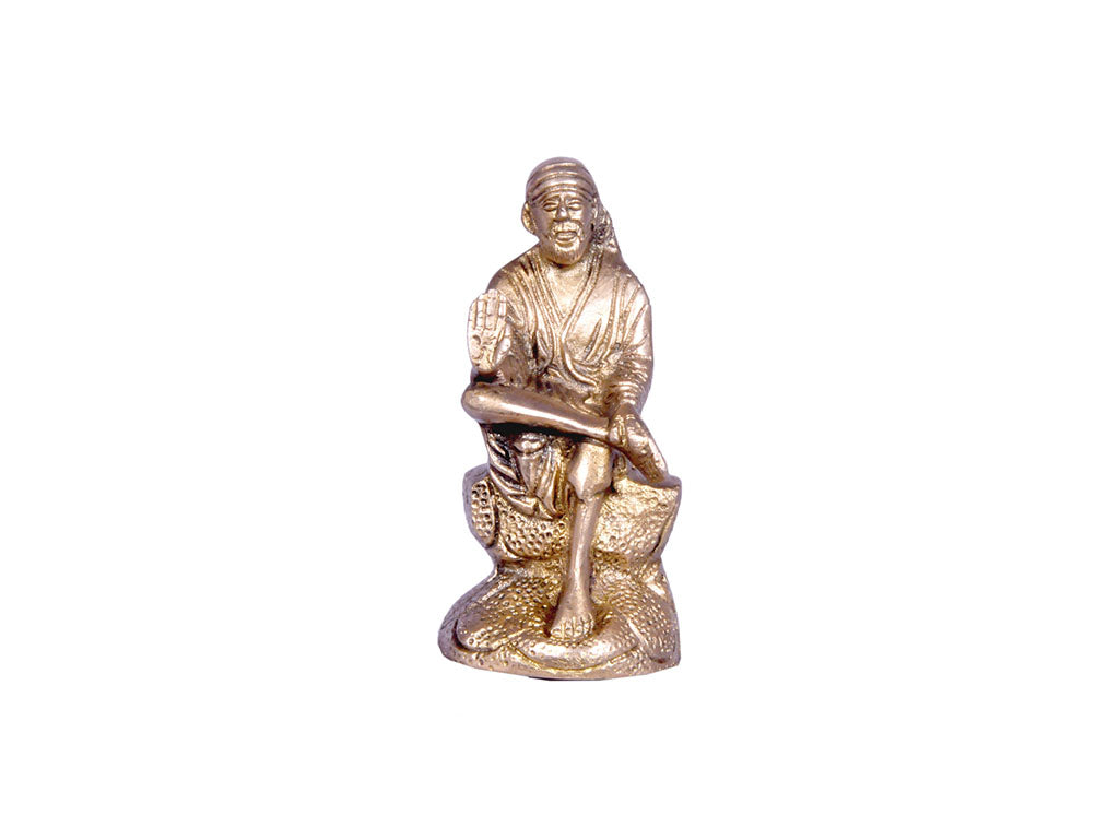 Brass Sai Baba Idol (7.4 Inch)